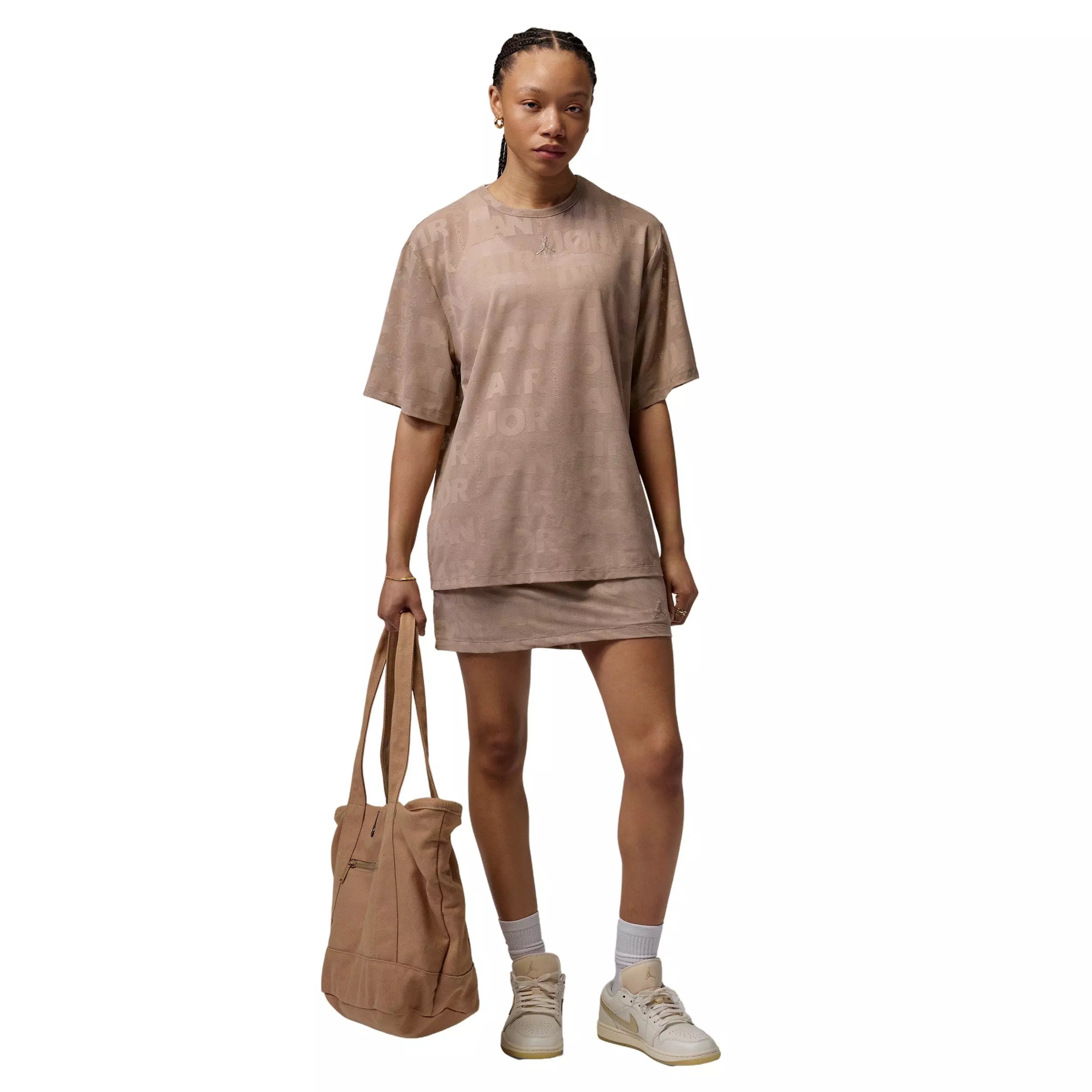 Jordan Women's Flight Open Knit Tee - KHAKI
