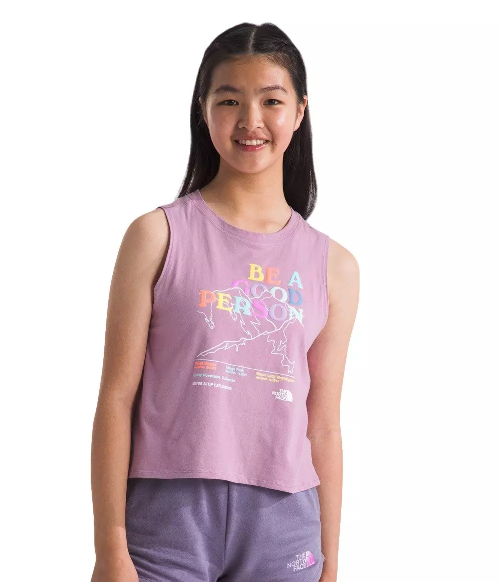 The North Face Girls' Tie Back Tank - Purple - PURPLE