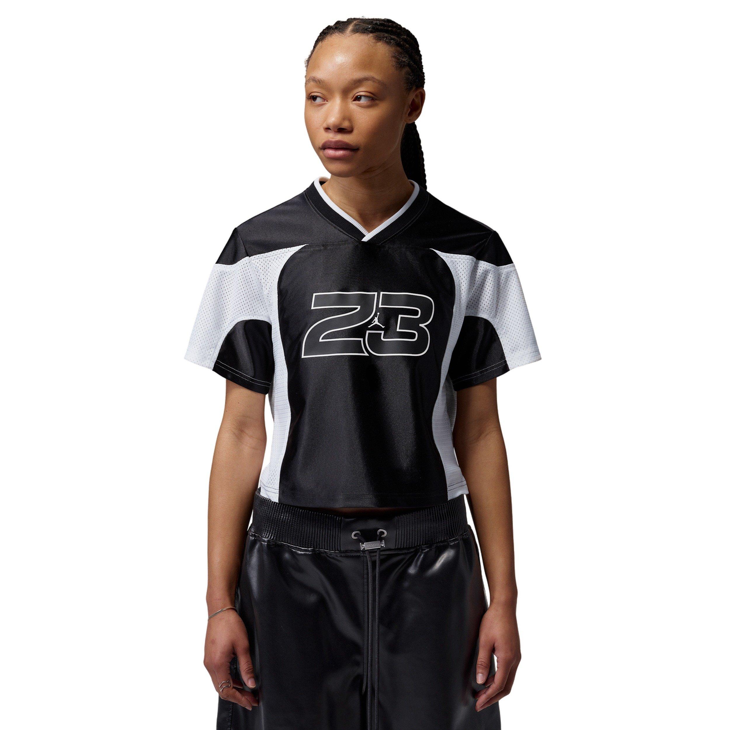 Jordan Women's Flight Jersey Top - BLACK/WHITE Thumbnail View 1