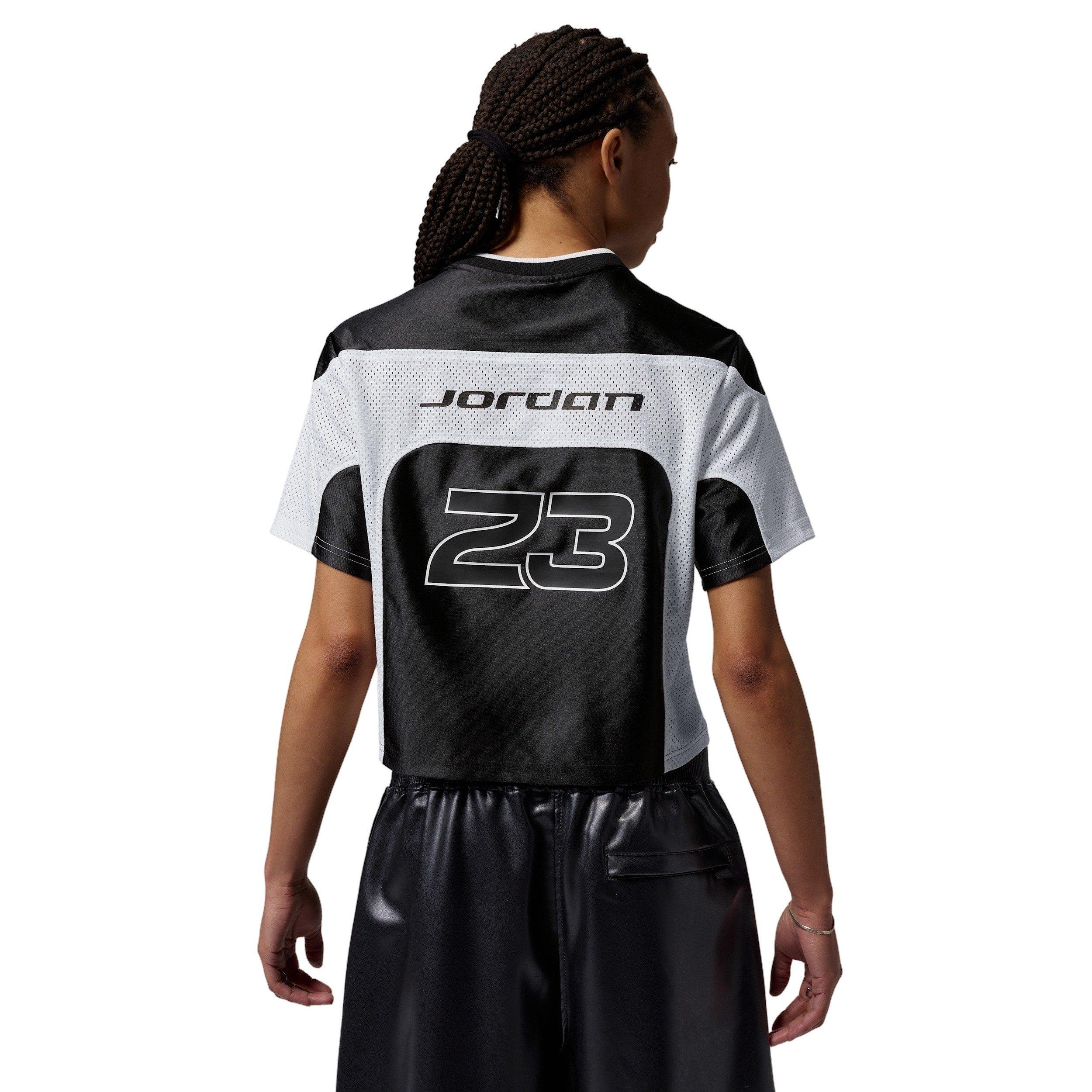 Jordan Women's Flight Jersey Top - BLACK/WHITE Thumbnail View 2