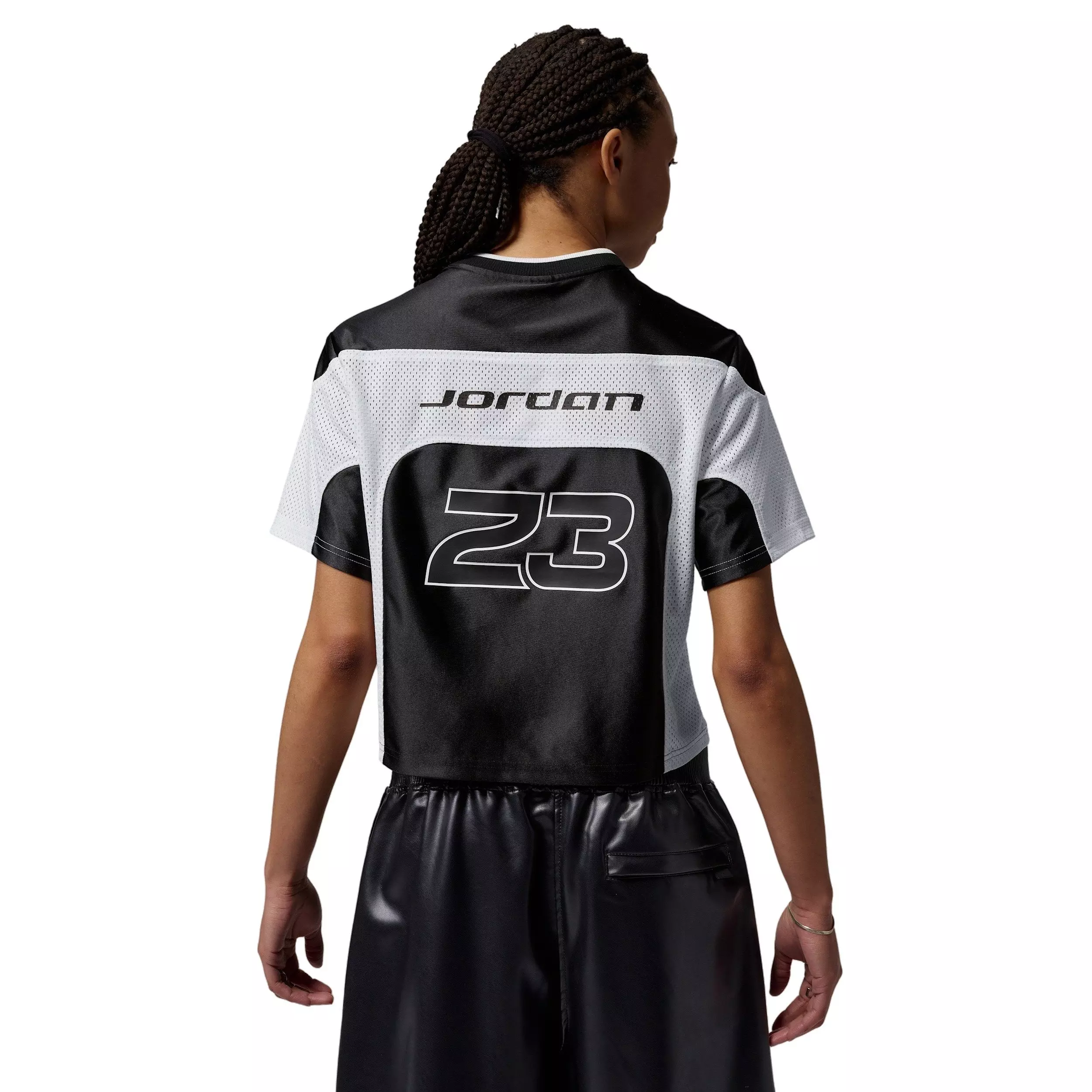 Jordan Women's Flight Jersey Top - BLACK/WHITE