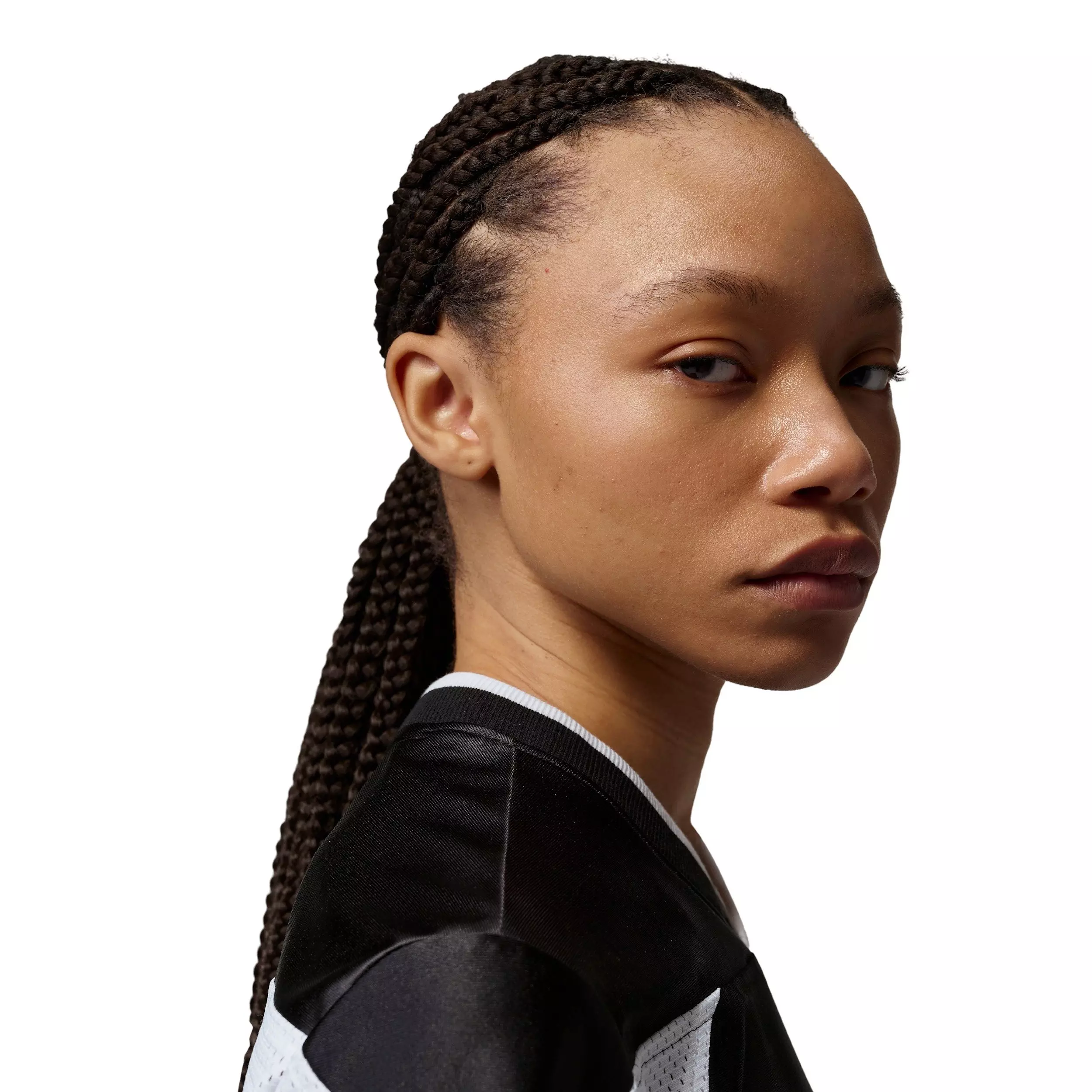 Jordan Women's Flight Jersey Top - BLACK/WHITE