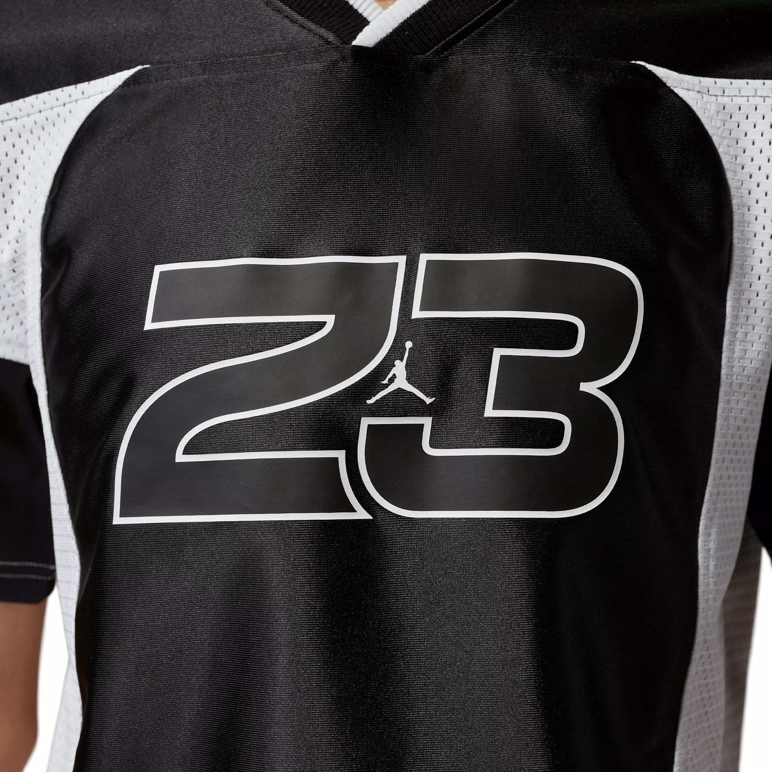 Jordan Women's Flight Jersey Top - BLACK/WHITE