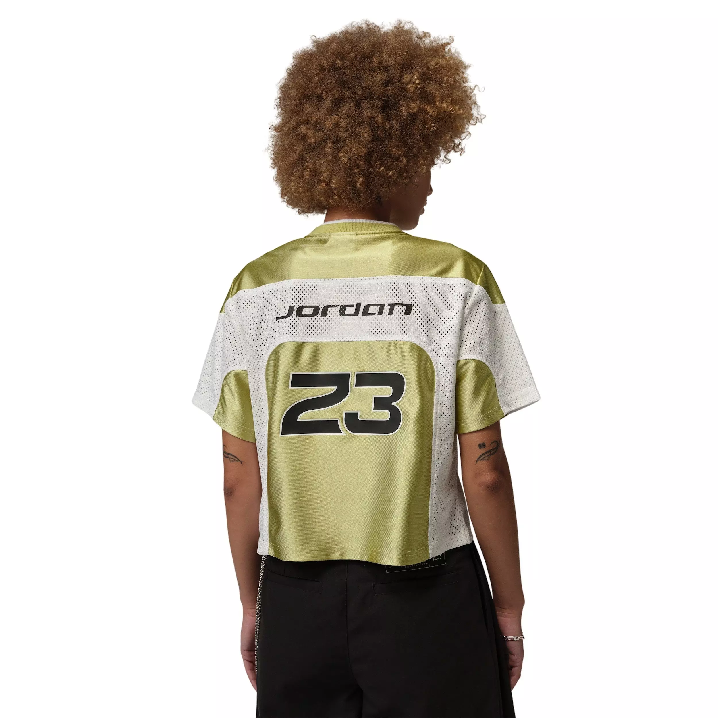 Jordan Women's Flight Jersey Top - GOLD/WHITE