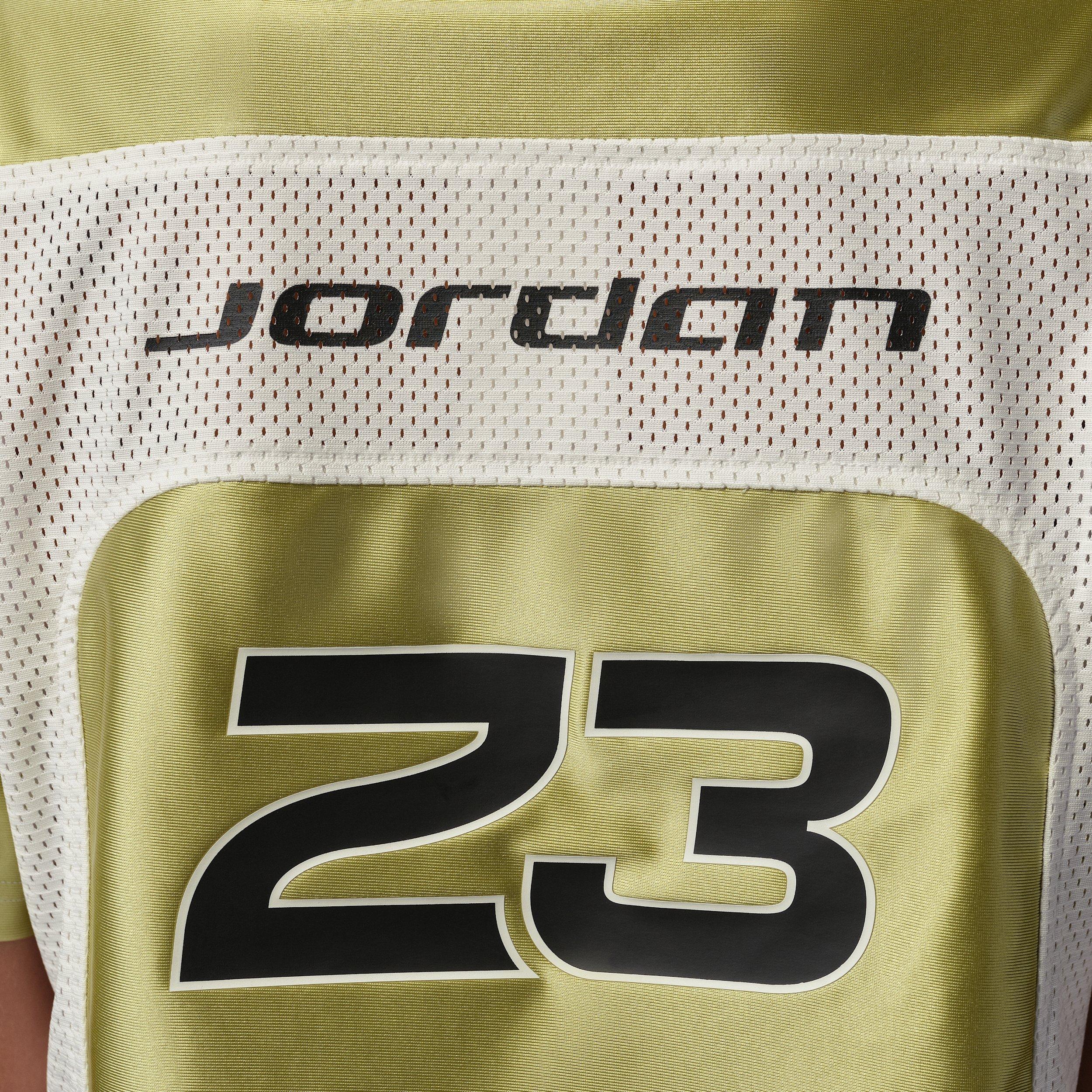 Jordan Women's Flight Jersey Top - GOLD/WHITE Thumbnail View 5