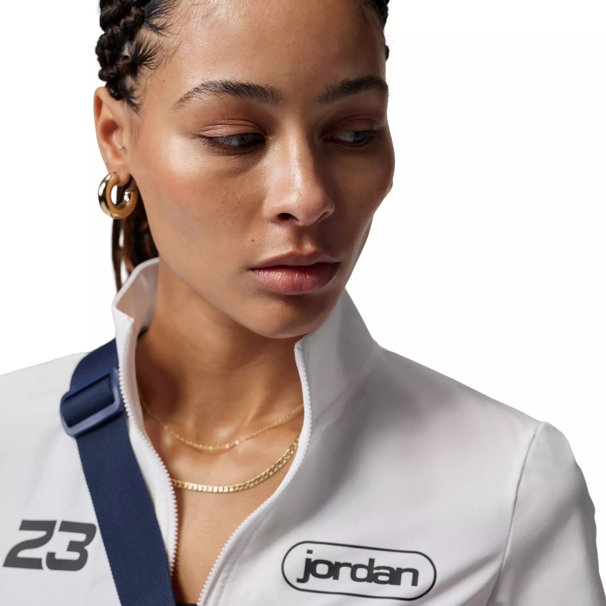Jordan Women's Brooklyn Full-Zip Top - WHITE/BLACK