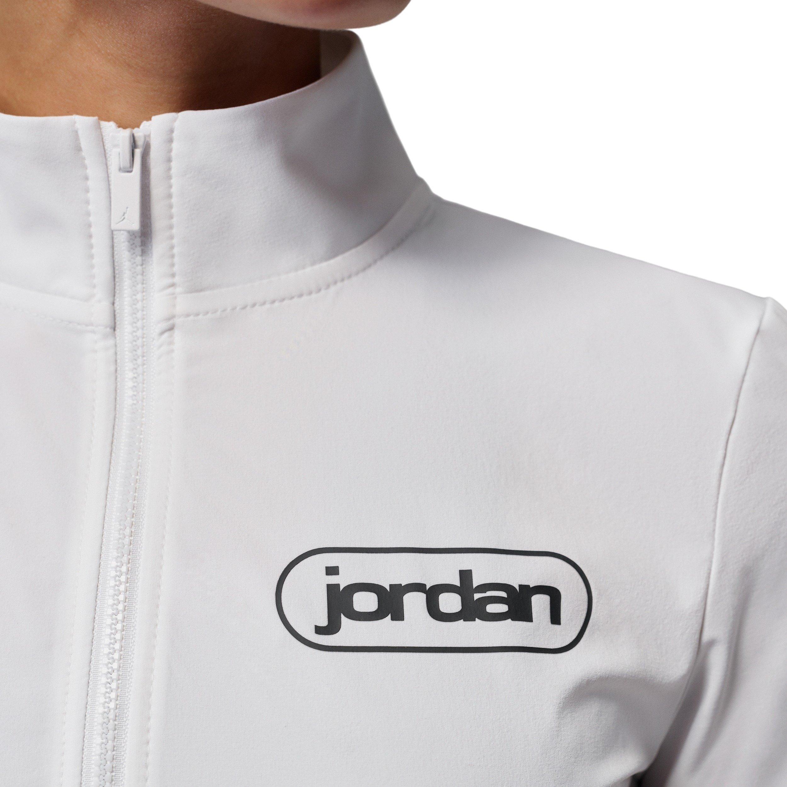 Jordan Women's Brooklyn Full-Zip Top - WHITE/BLACK Thumbnail View 4