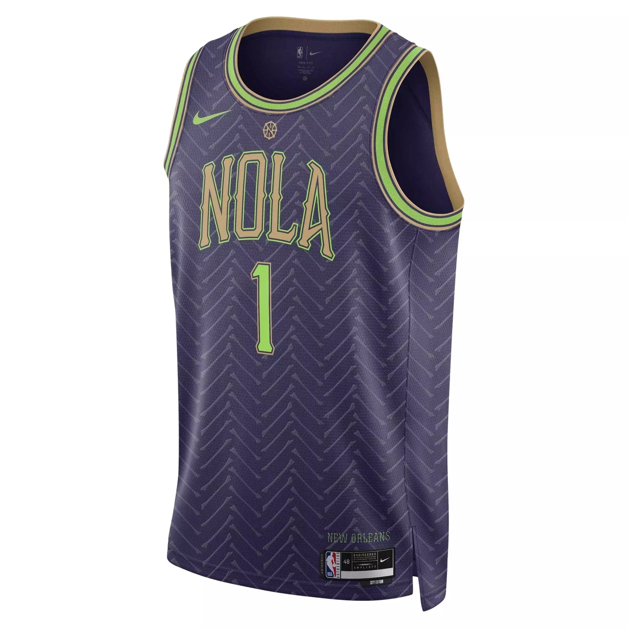 Nike Men's Dri-FIT Zion Williamson New Orleans Pelicans 2024/25 CE NBA Swingman Jersey -Dk Blue - DK BLUE