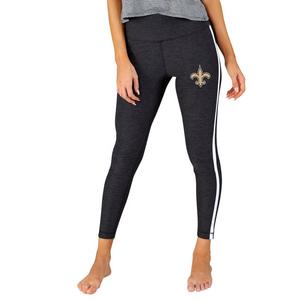 NFL Team Apparel Women's New Orleans Saints Black Fraction Leggings