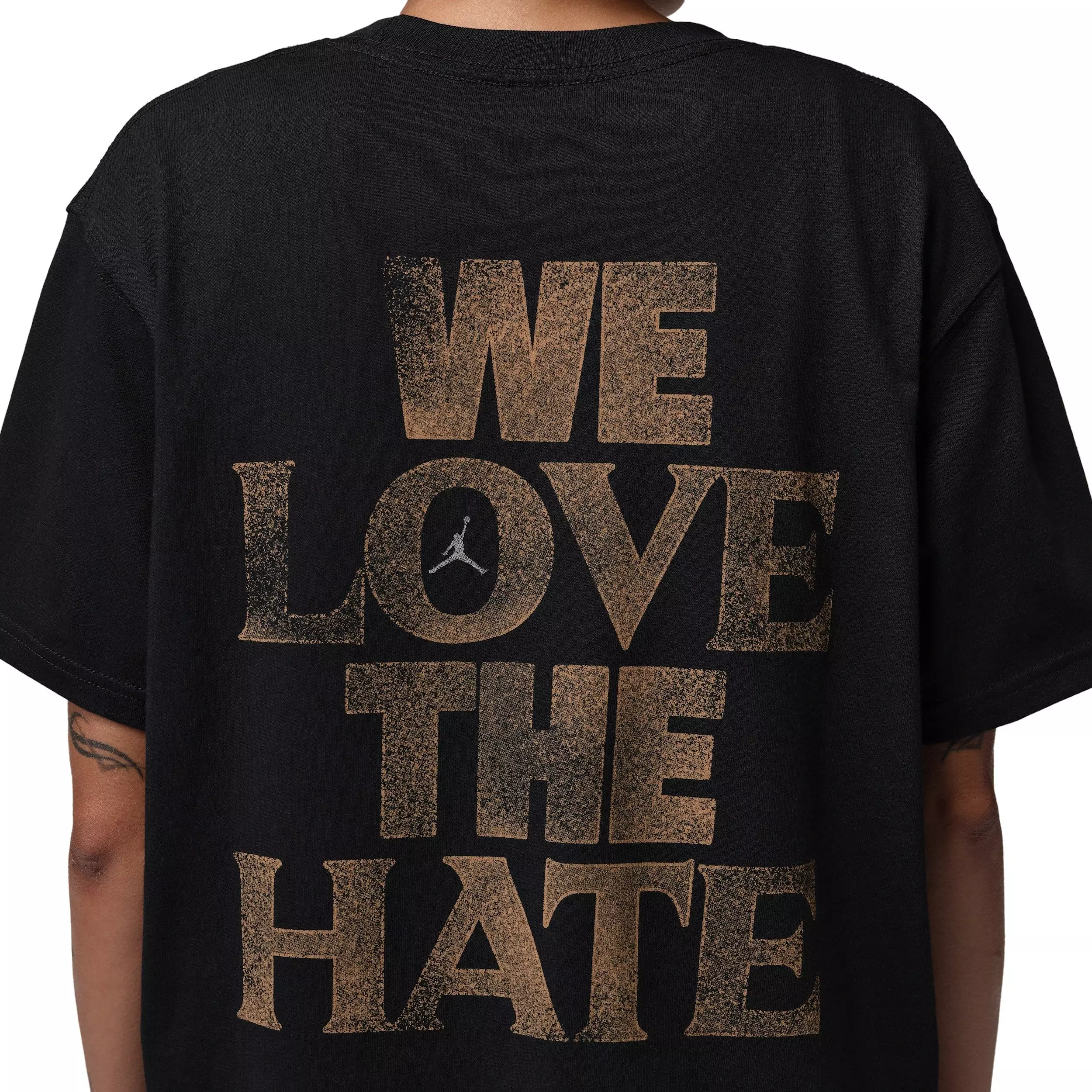 Jordan Women' Sport Dri-FIT Graphic Tee - BLACK/GOLD