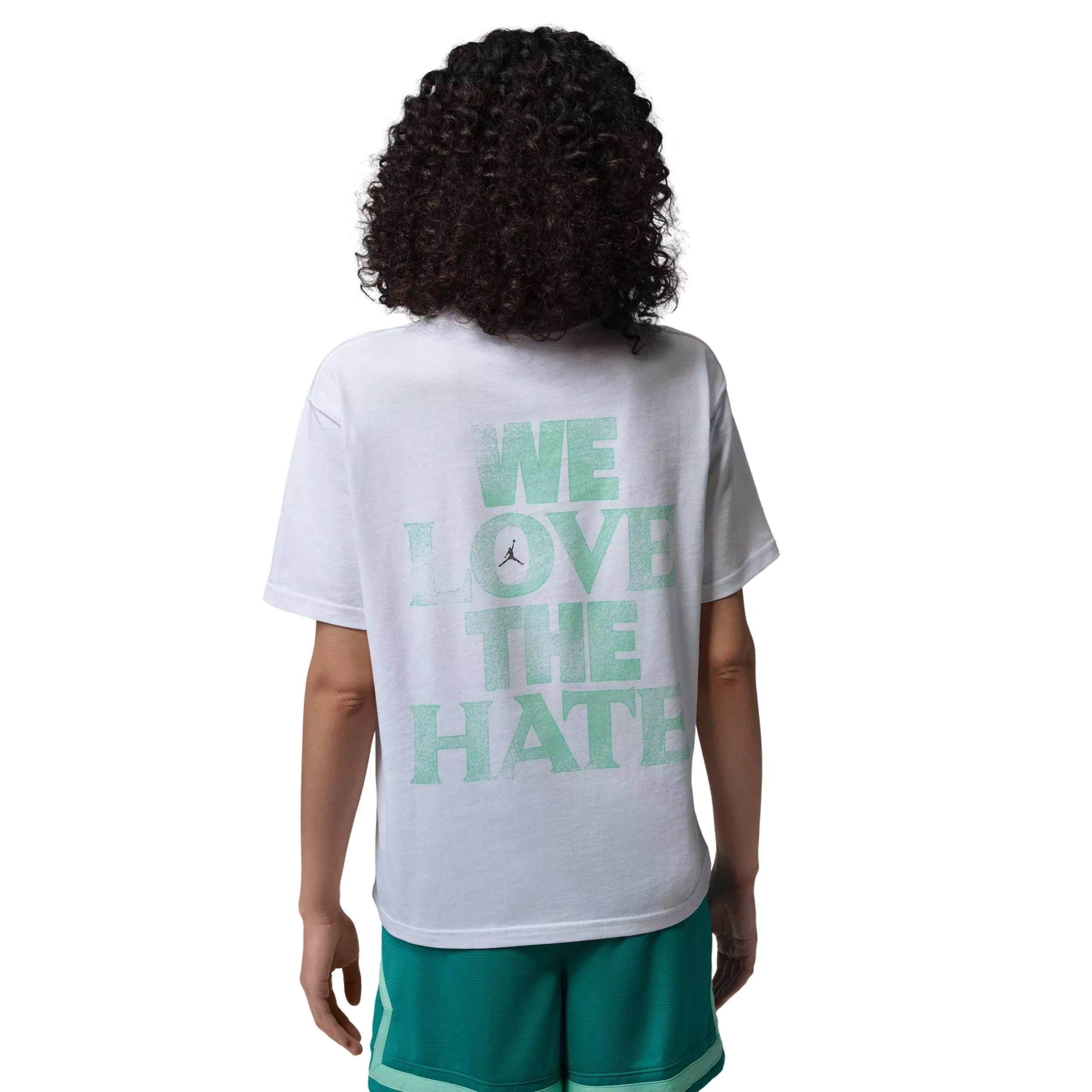 Jordan Women' Sport Dri-FIT Graphic Tee - WHITE/GREEN