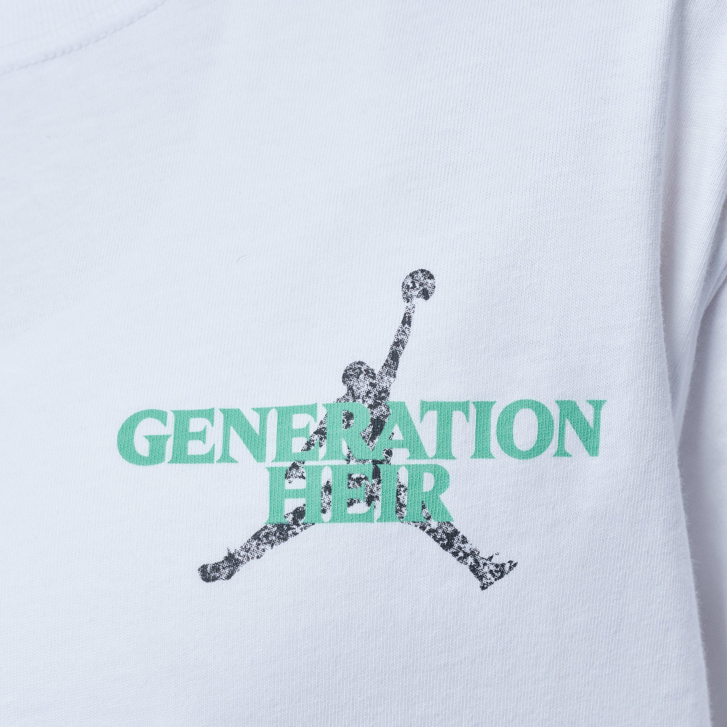 Jordan Women' Sport Dri-FIT Graphic Tee - WHITE/GREEN Thumbnail View 4