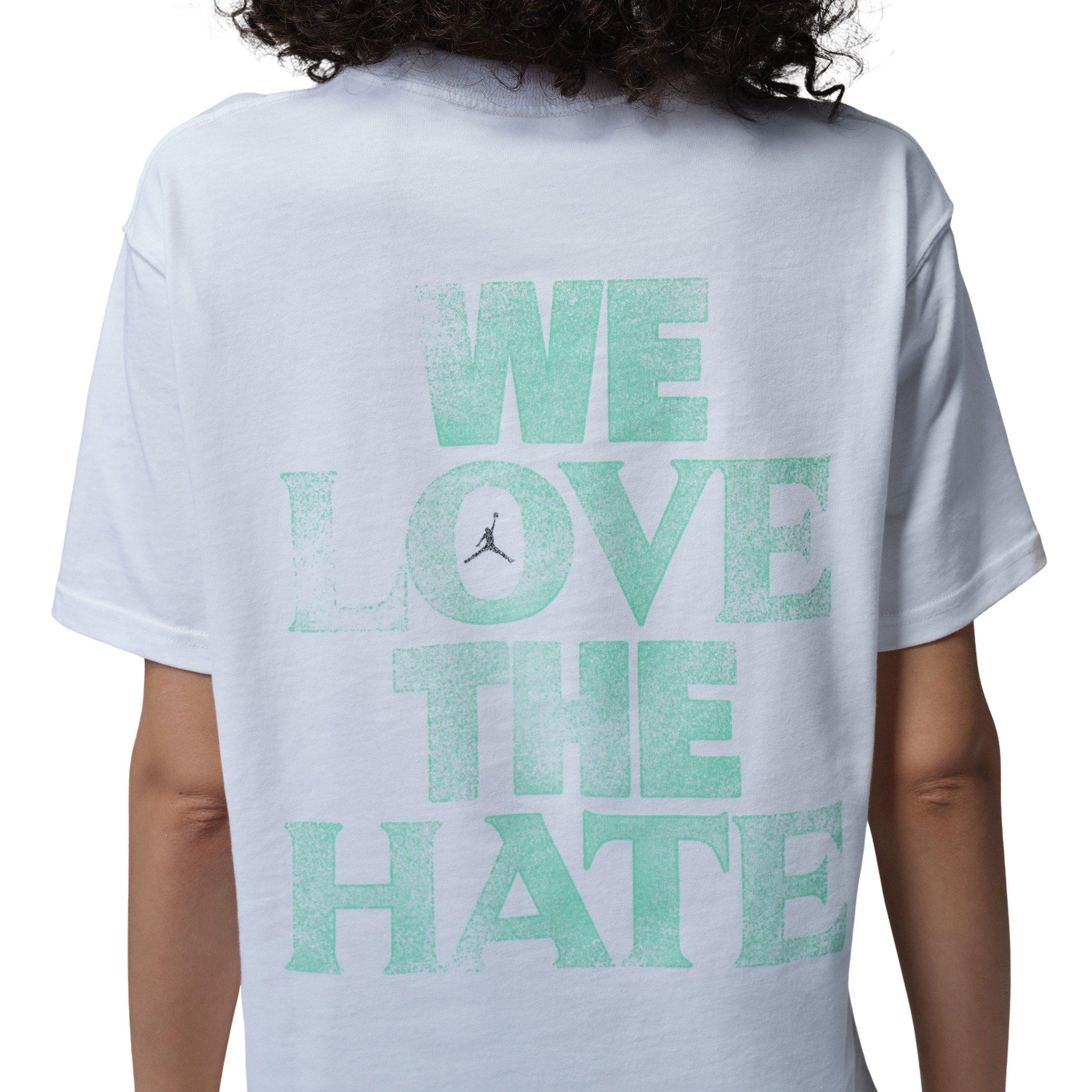 Jordan Women' Sport Dri-FIT Graphic Tee - WHITE/GREEN Thumbnail View 5