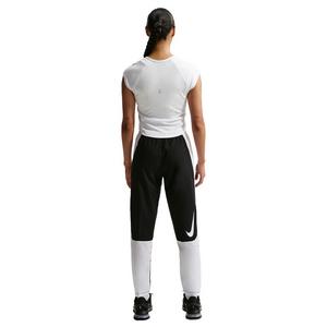 Nike Women's Tempo Swoosh Dri-FIT Cap-Sleeve Running Top - White/Black