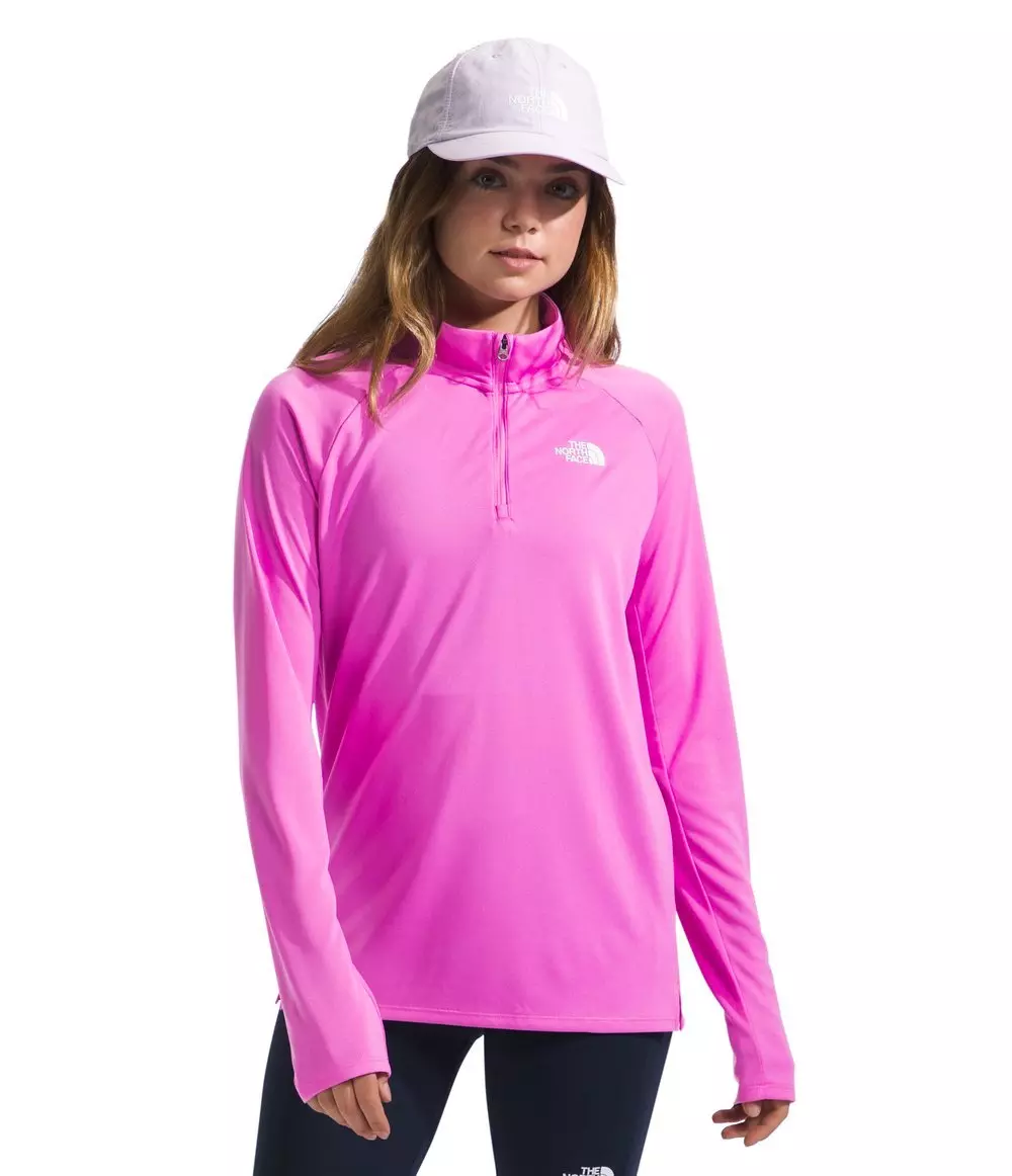 The North Face Big Kids' Never Stop 1/4 Zip Pullover -Purple - PURPLE
