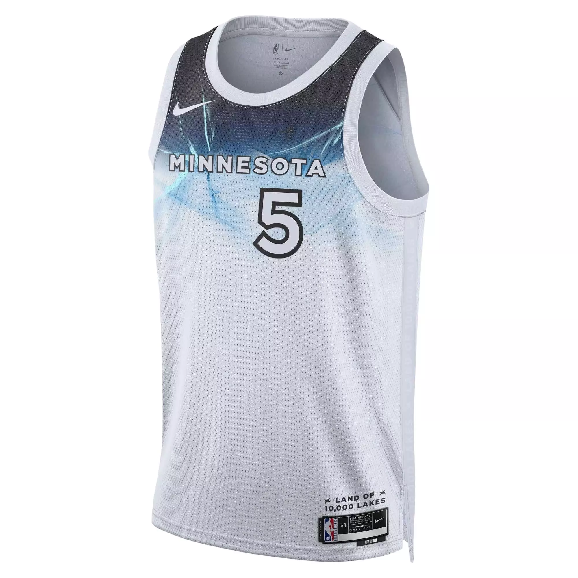 Nike Men's Dri-FIT Anthony Edwards Minnesota Timberwolves 2024/25 CE NBA Swingman Jersey -White - WHITE