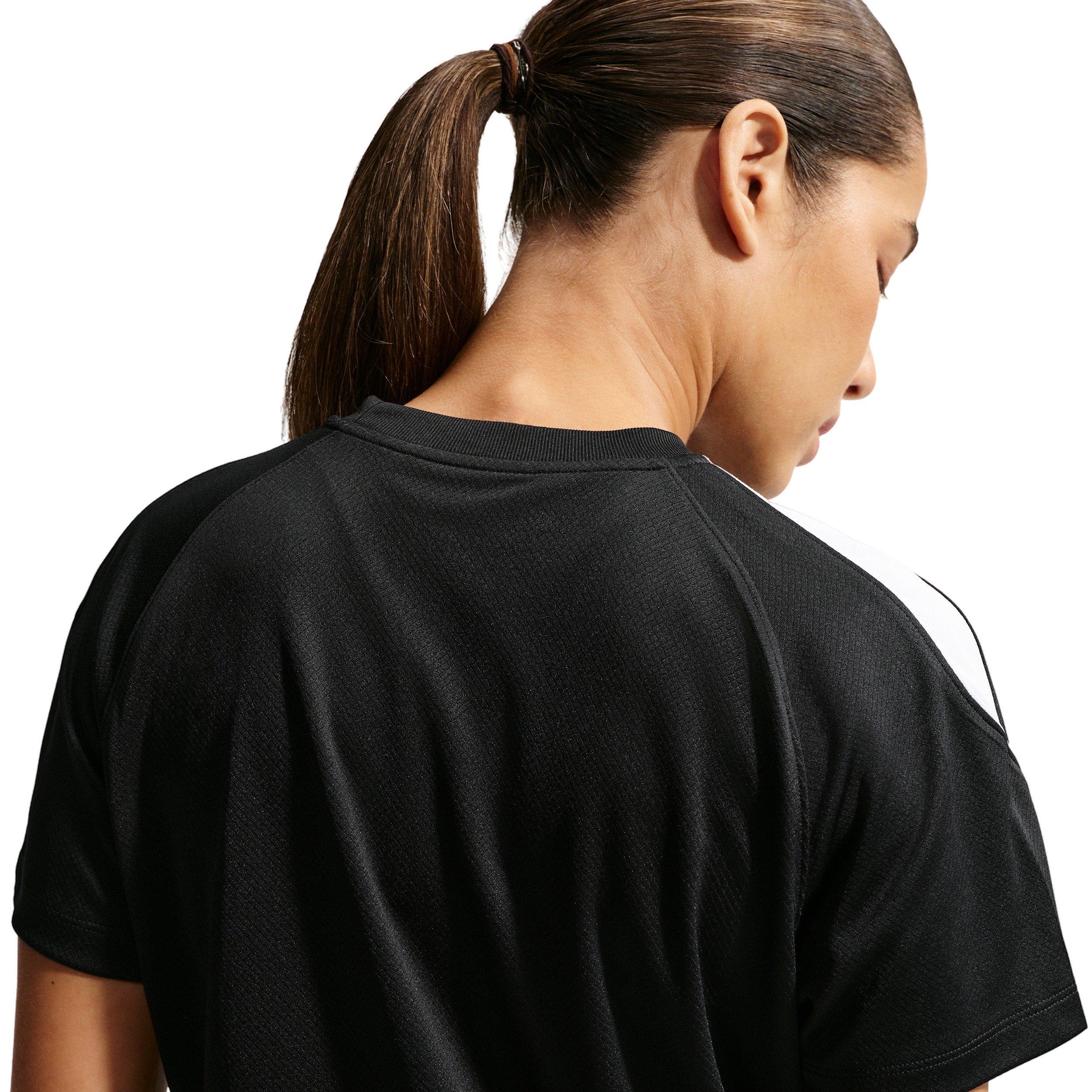 Nike Women' Strike Dri-FIT Soccer Short Sleeve Top - Black/White - BLACK/WHITE Thumbnail View 4