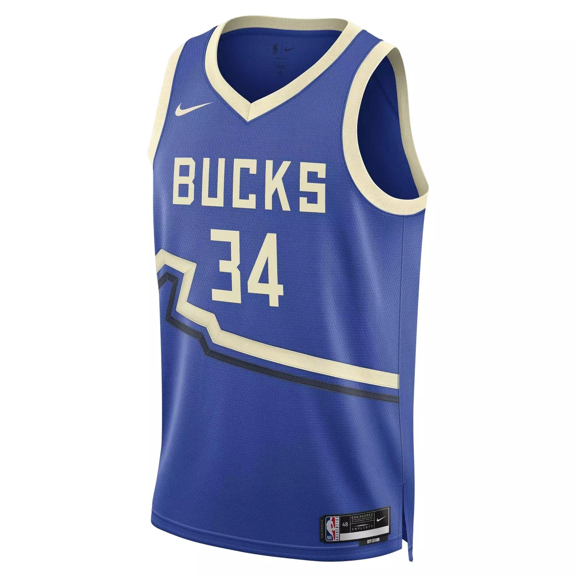 Nike Men's Dri-FIT Giannis Antetokounmpo Milwaukee Bucks 2024/25 CE NBA Swingman Jersey -Royal - ROYAL