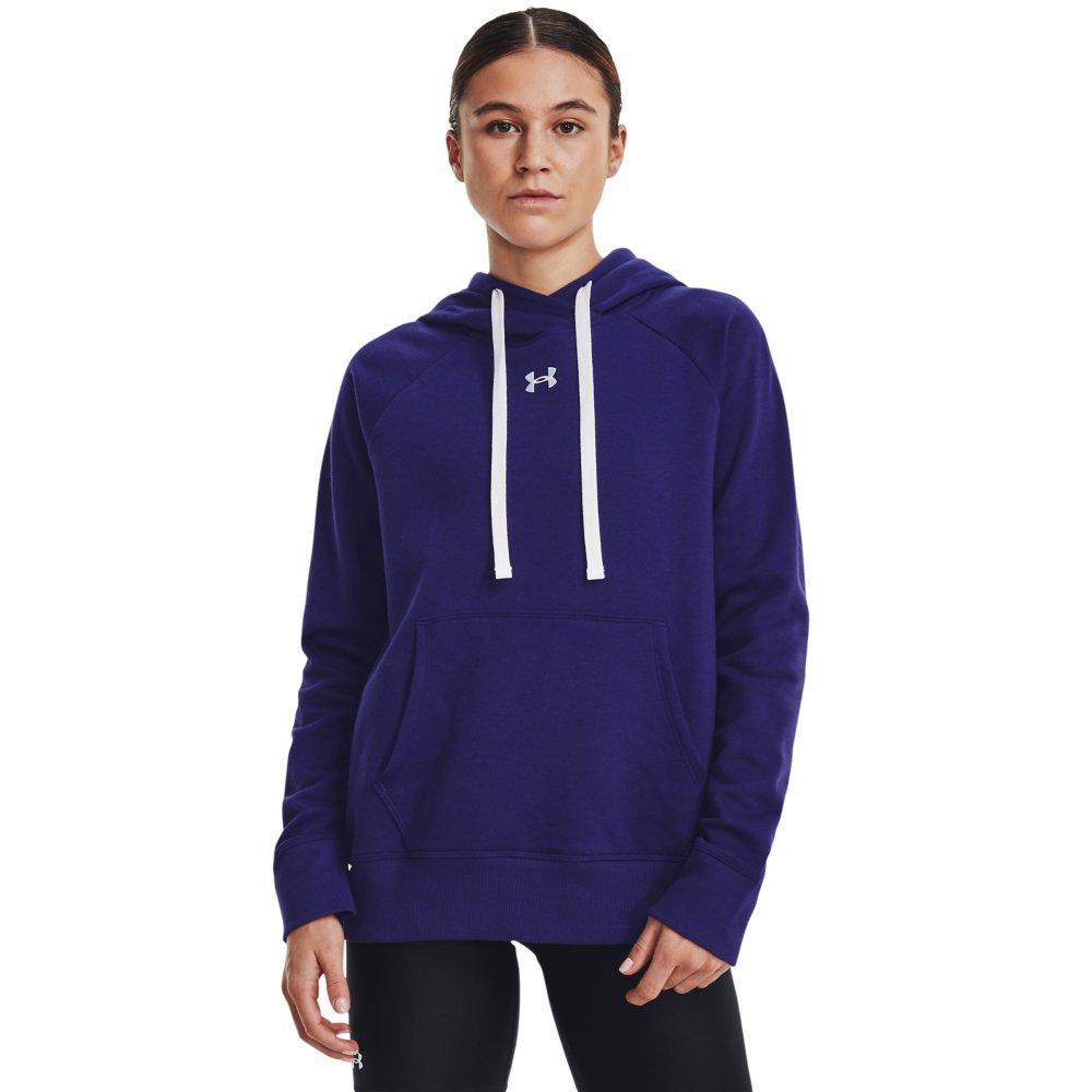 Under Armour Women's Rival Fleece HB Hoodie - Black/White - Hibbett