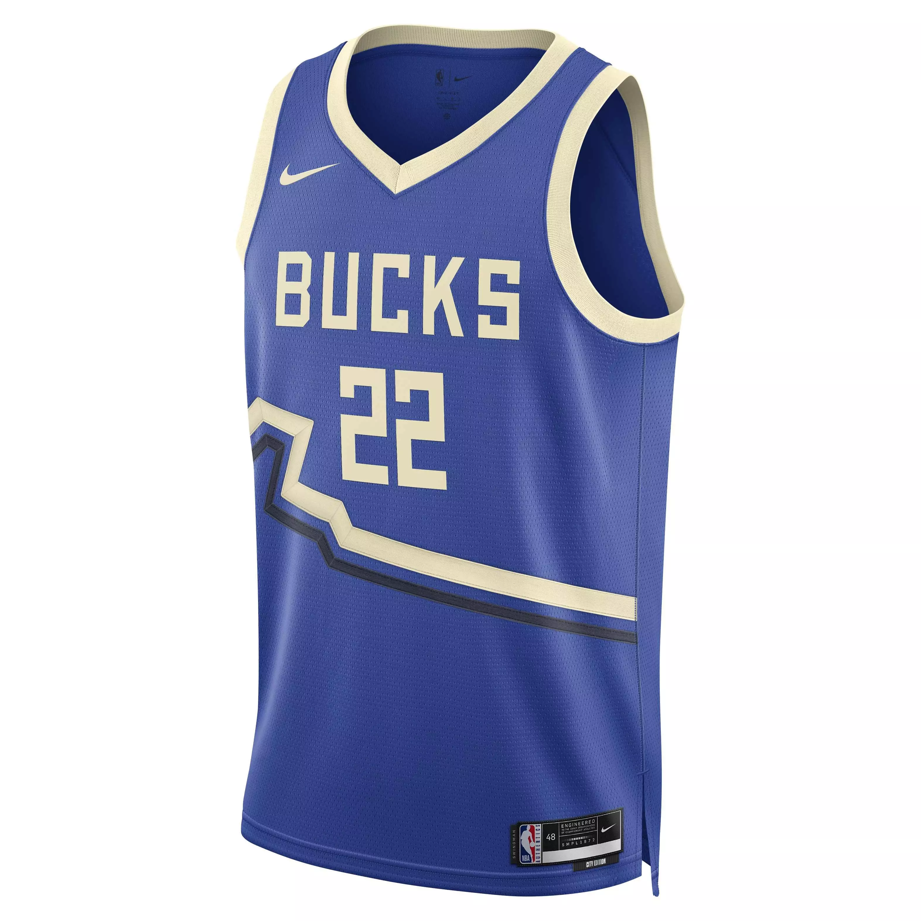 Nike Men's Dri-FIT Khris Middleton Milwaukee Bucks 2024/25 City Edition NBA Swingman Jersey -Royal - ROYAL