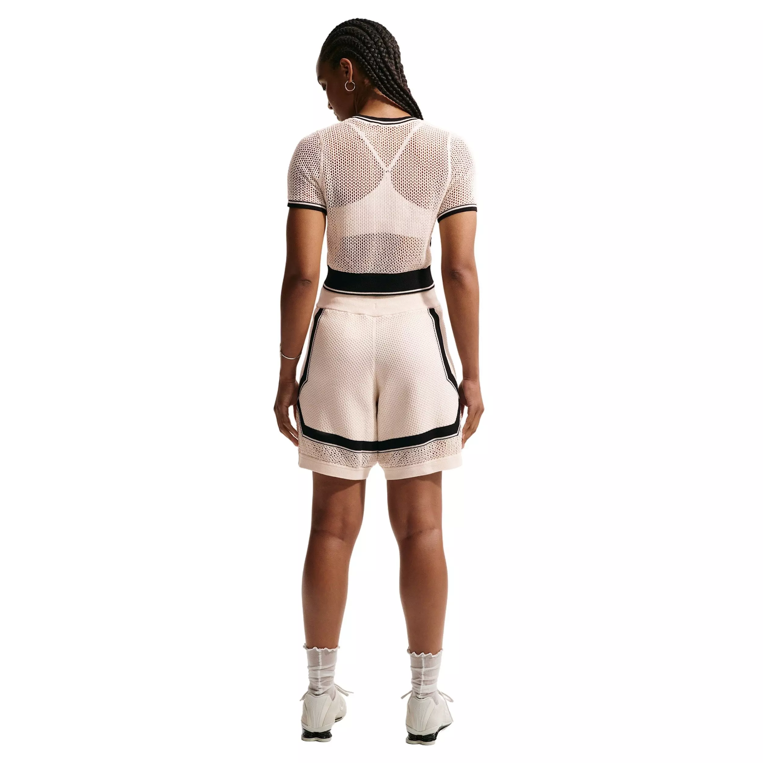 Nike Women's Sportswear Chill Knit Tight Crop Top - OFF-WHITE/BLACK