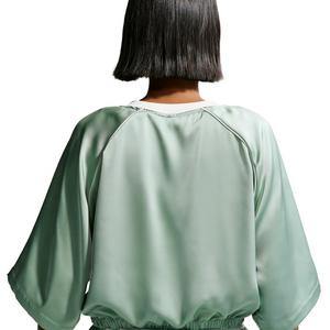 Nike Women's Sportswear Oversized Satin Top - GREEN