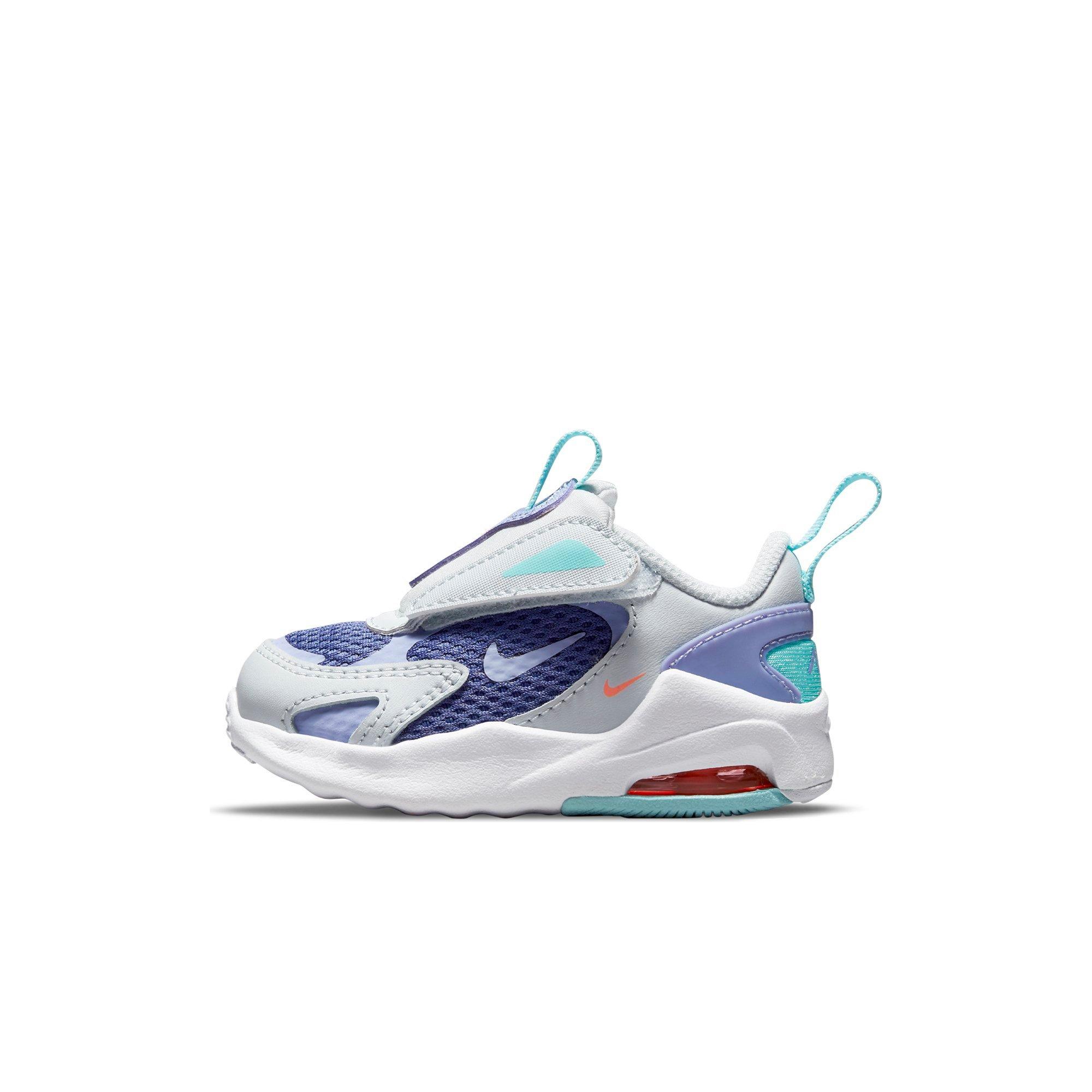 Nike Air Max Bolt Toddler Girls' Casual Velcro Shoe - Grey/Purple