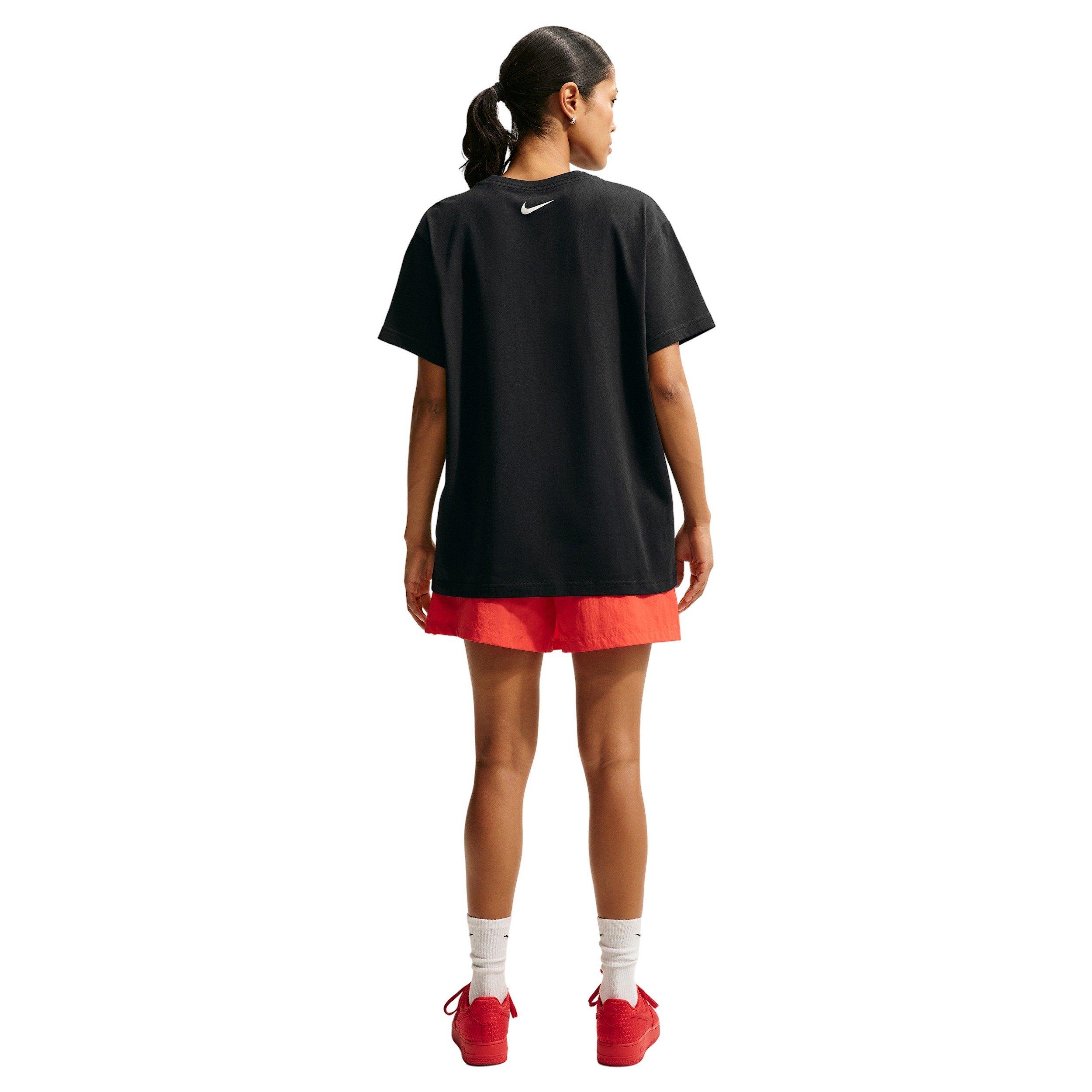 Nike Women's Oversized Flower Store Graphic T-Shirt - BLACK Thumbnail View 5