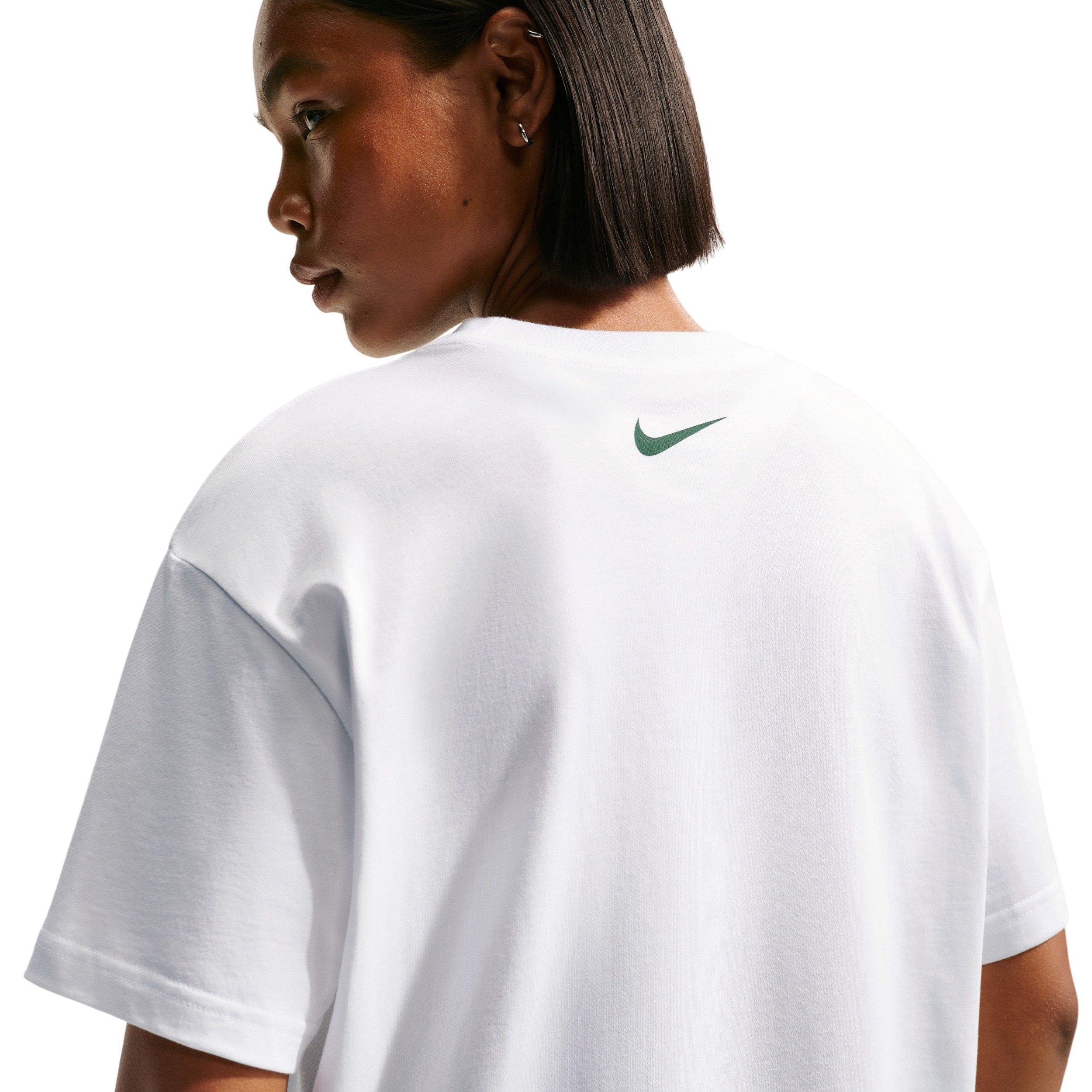 Nike Women's Oversized Flower Store Graphic T-Shirt - WHITE Thumbnail View 2