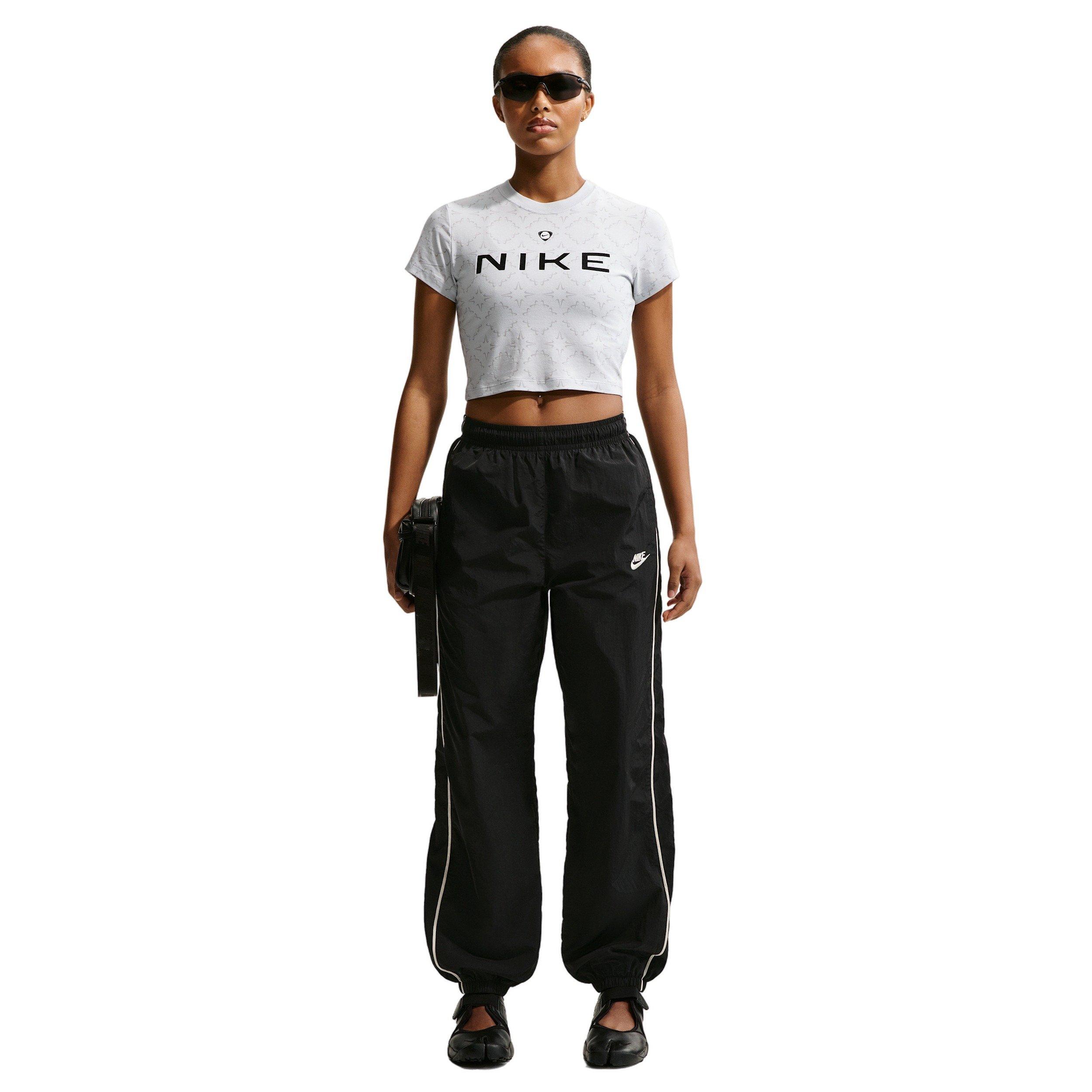 Nike Women's Sportswear Chill Knit Slim Short Sleeve Cropped T-Shirt - GREY Thumbnail View 1