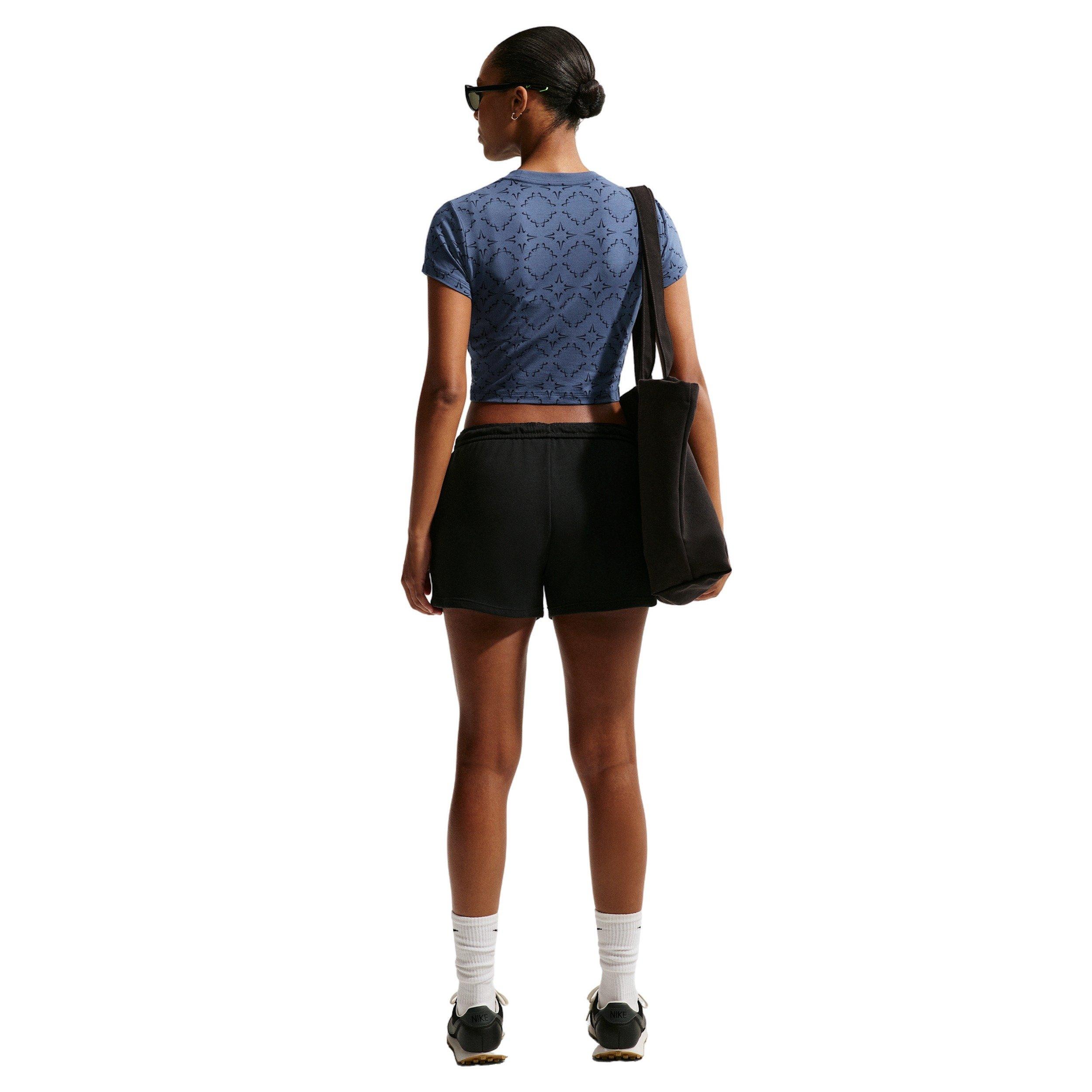 Nike Women's Sportswear Chill Knit Slim Short Sleeve Cropped T-Shirt - NAVY Thumbnail View 2