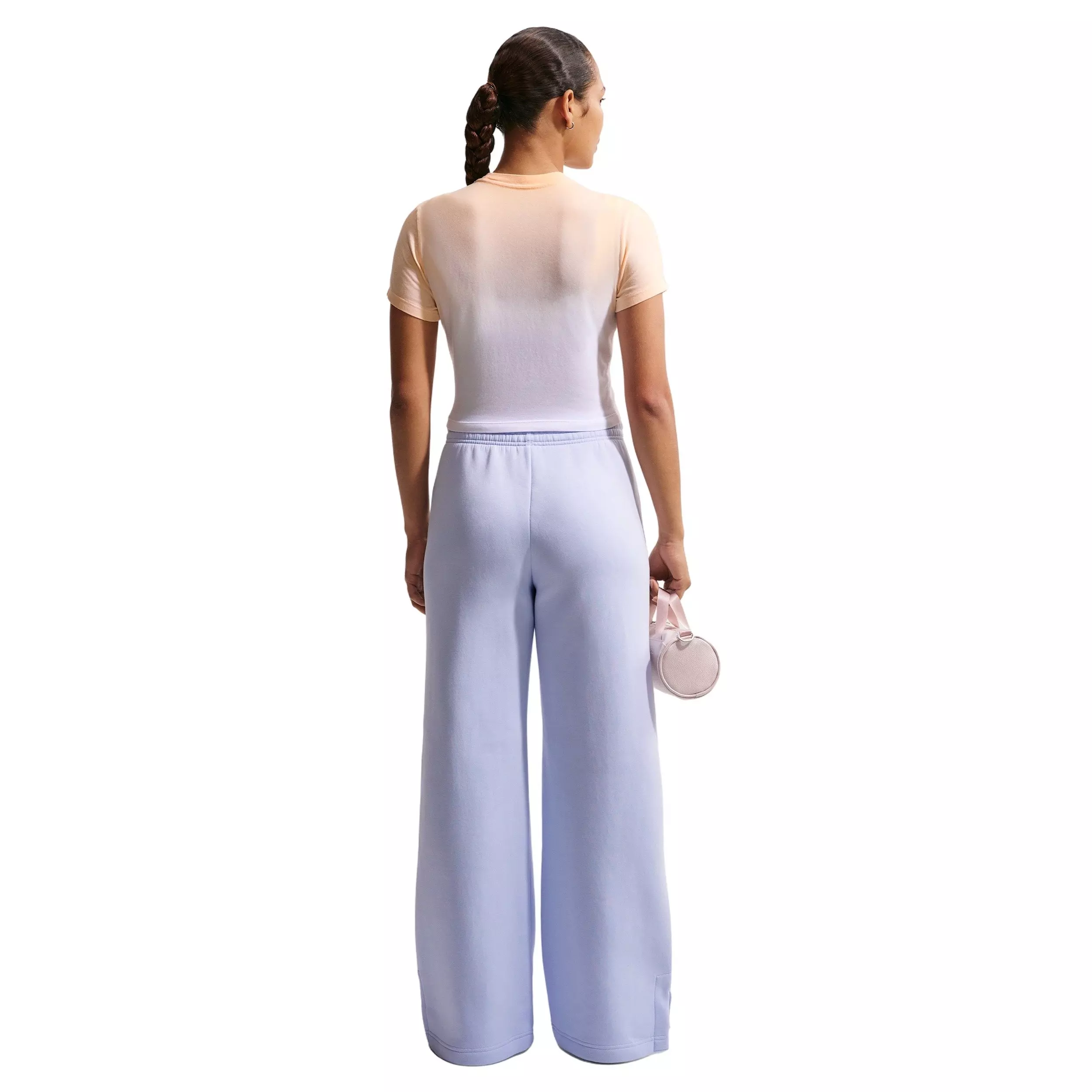 Nike Women's Sportswear Chill Knit Dip Dye Slim Cropped T-Shirt - PEACH