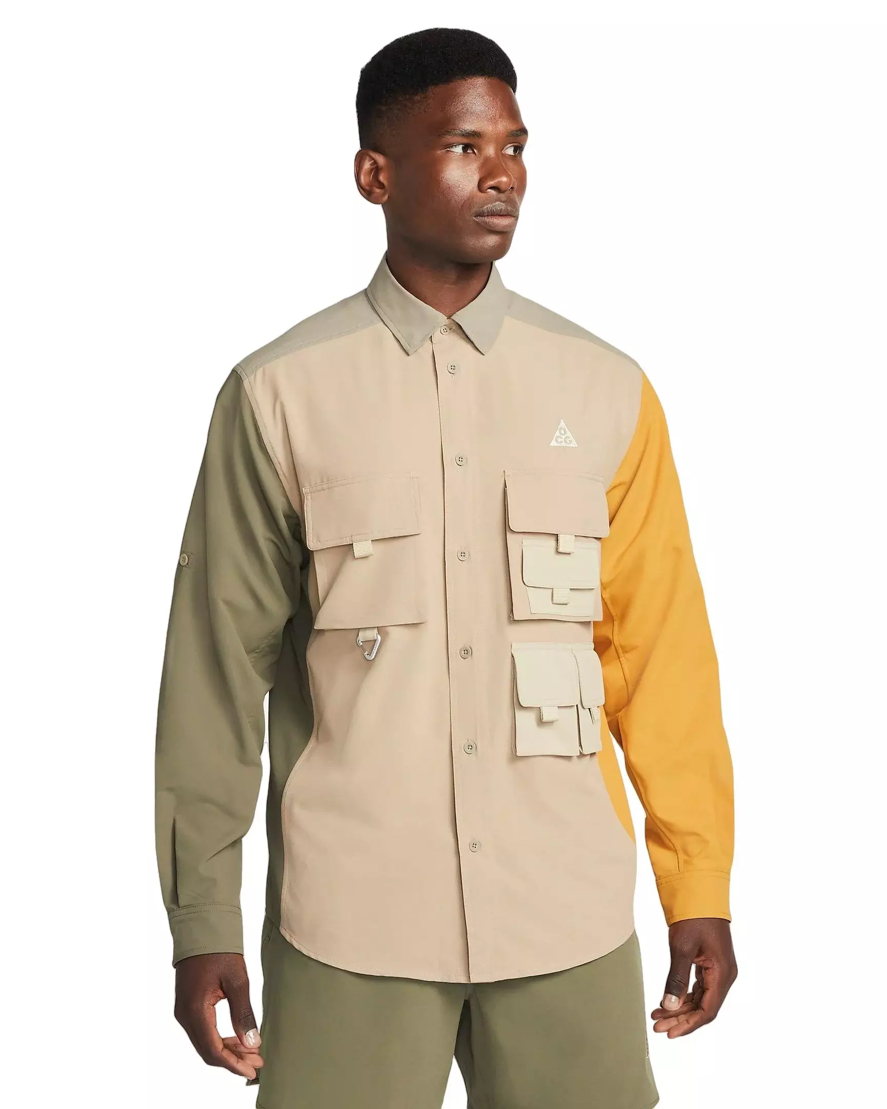 Nike Men's ACG Dri-FIT UV "Devastation Trail" Top - KHAKI/OLIVE