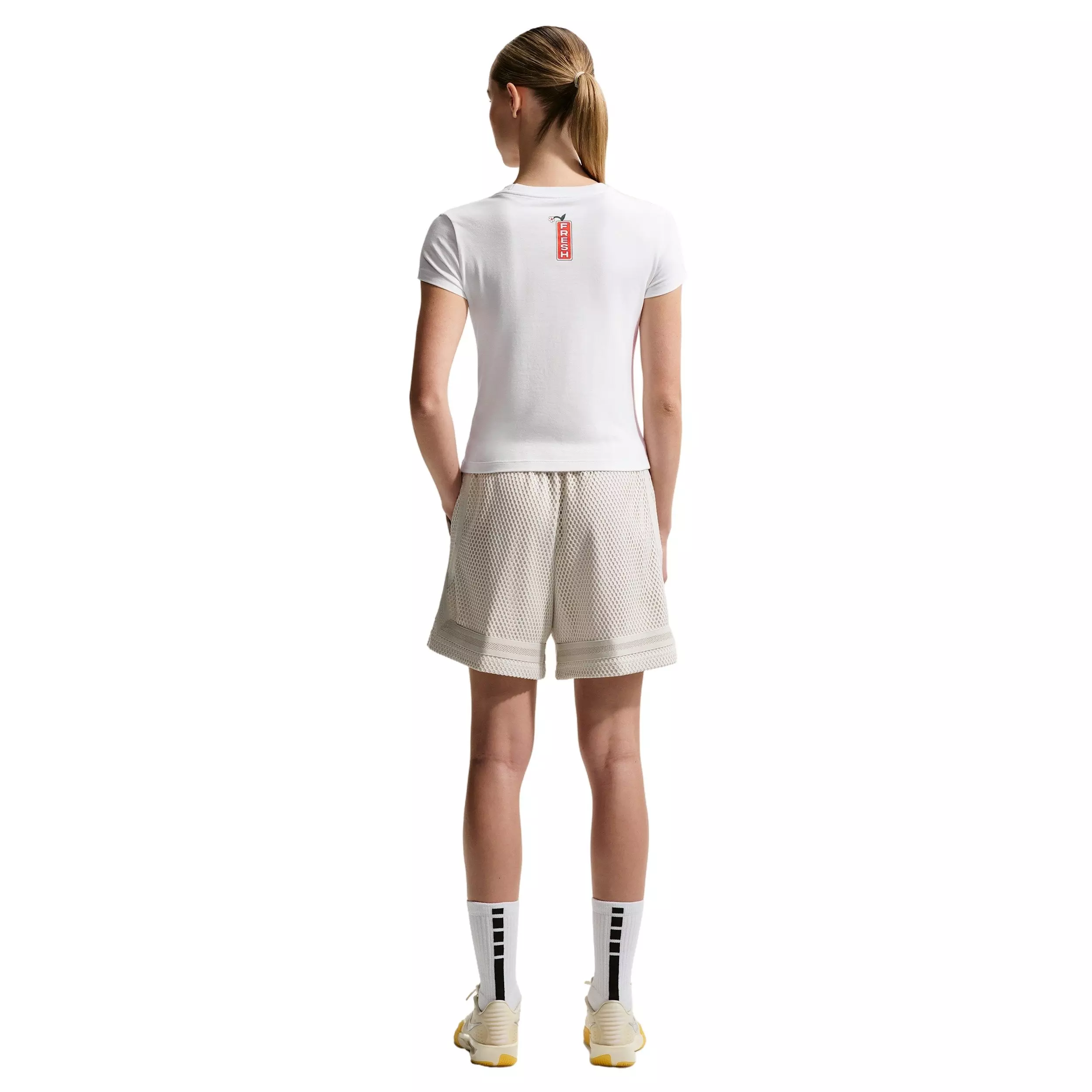 Nike Women's Short-Sleeve Graphic Flower Shop Basketball T-Shirt - WHITE