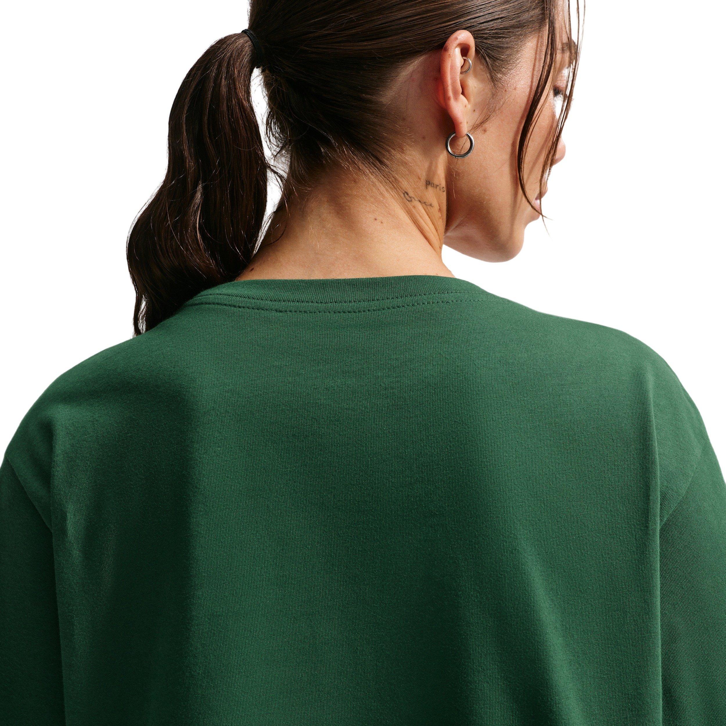 Nike Women's Cropped Tennis T-Shirt - GREEN