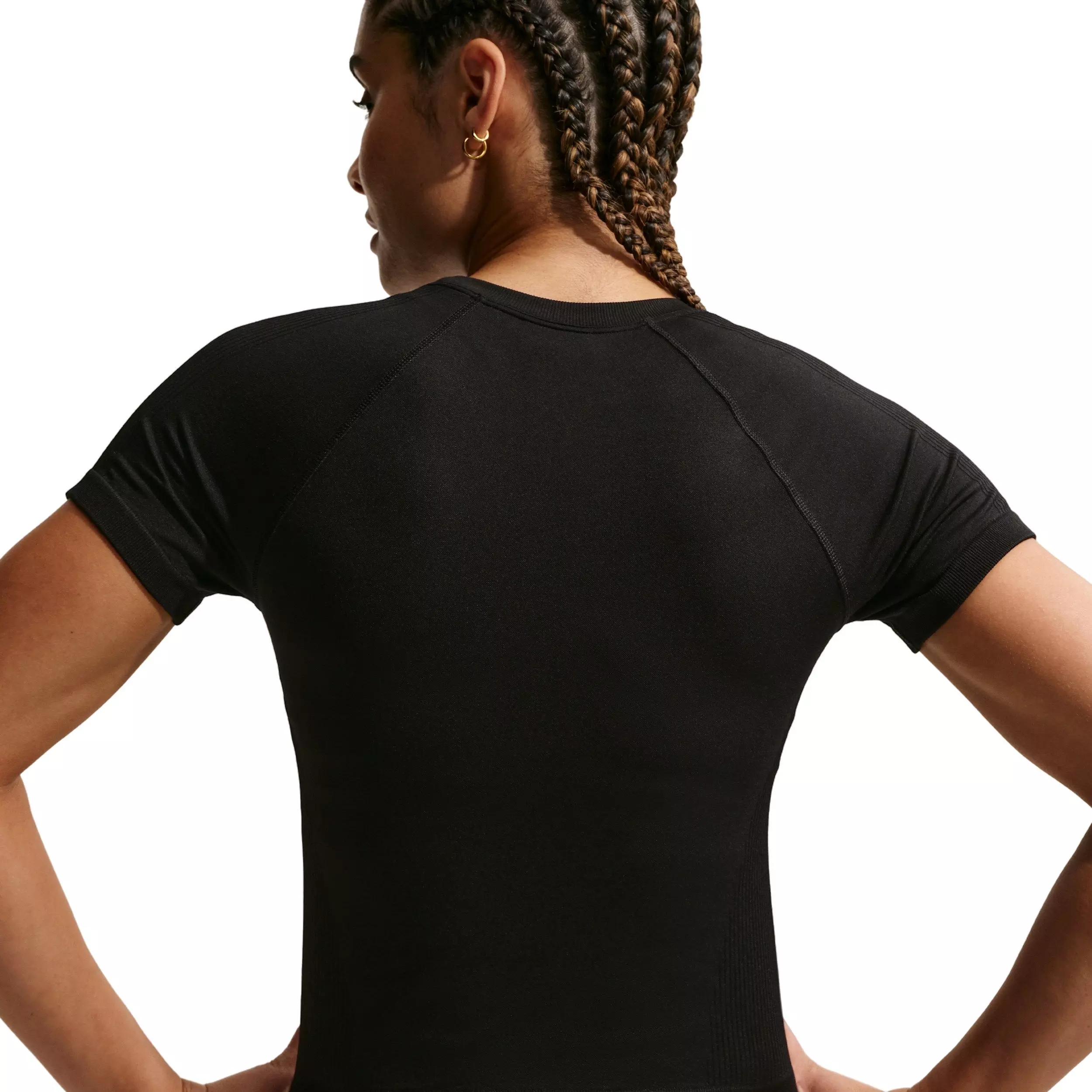 Nike Women's Pro Seamless Short-Sleeve Dri-FIT T-Shirt - BLACK