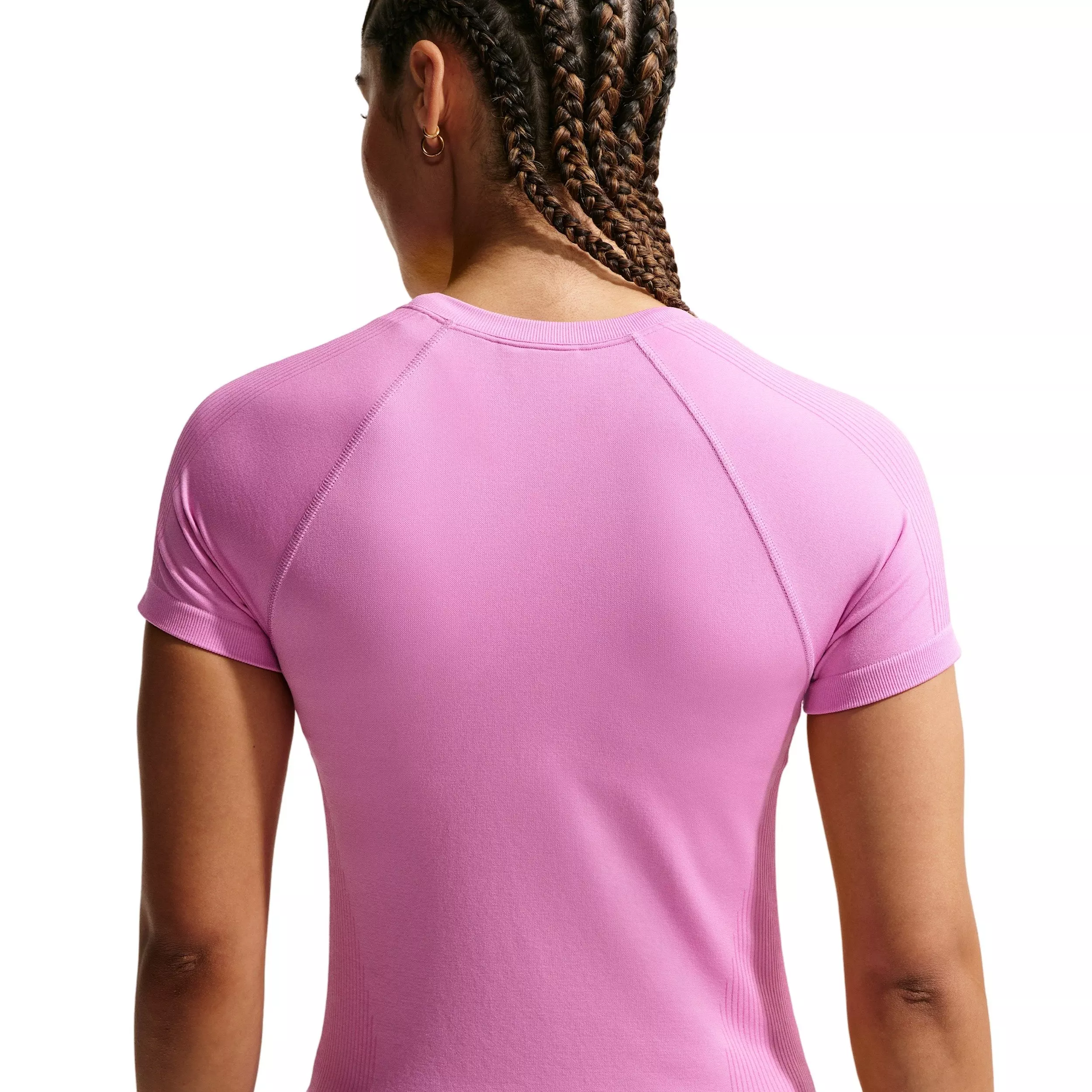 Nike Women's Pro Seamless Short-Sleeve Dri-FIT T-Shirt - MAGENTA