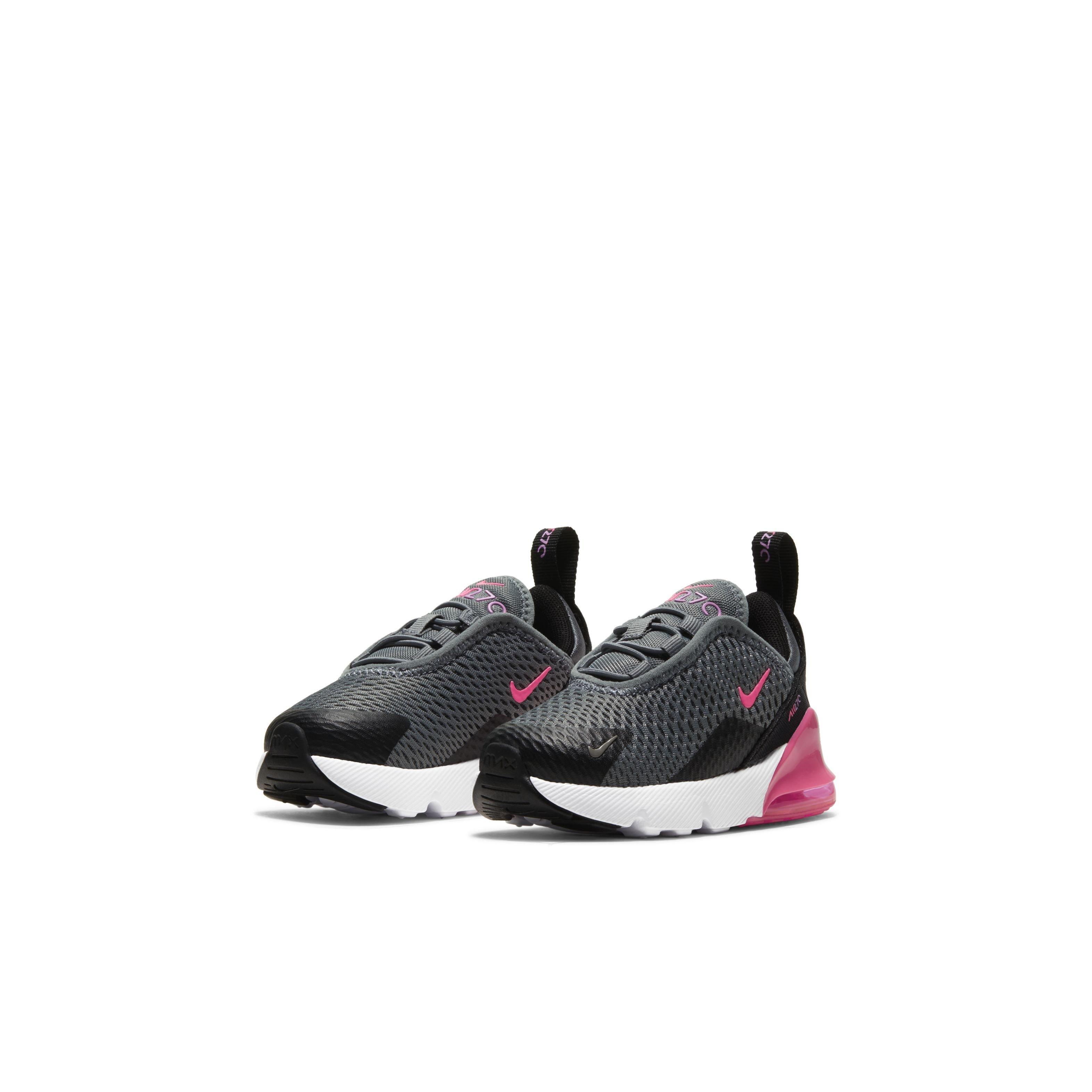 Nike Air Max 270 "Dark Grey/Pink" Toddler Girls' Shoe - GREY Thumbnail View 3