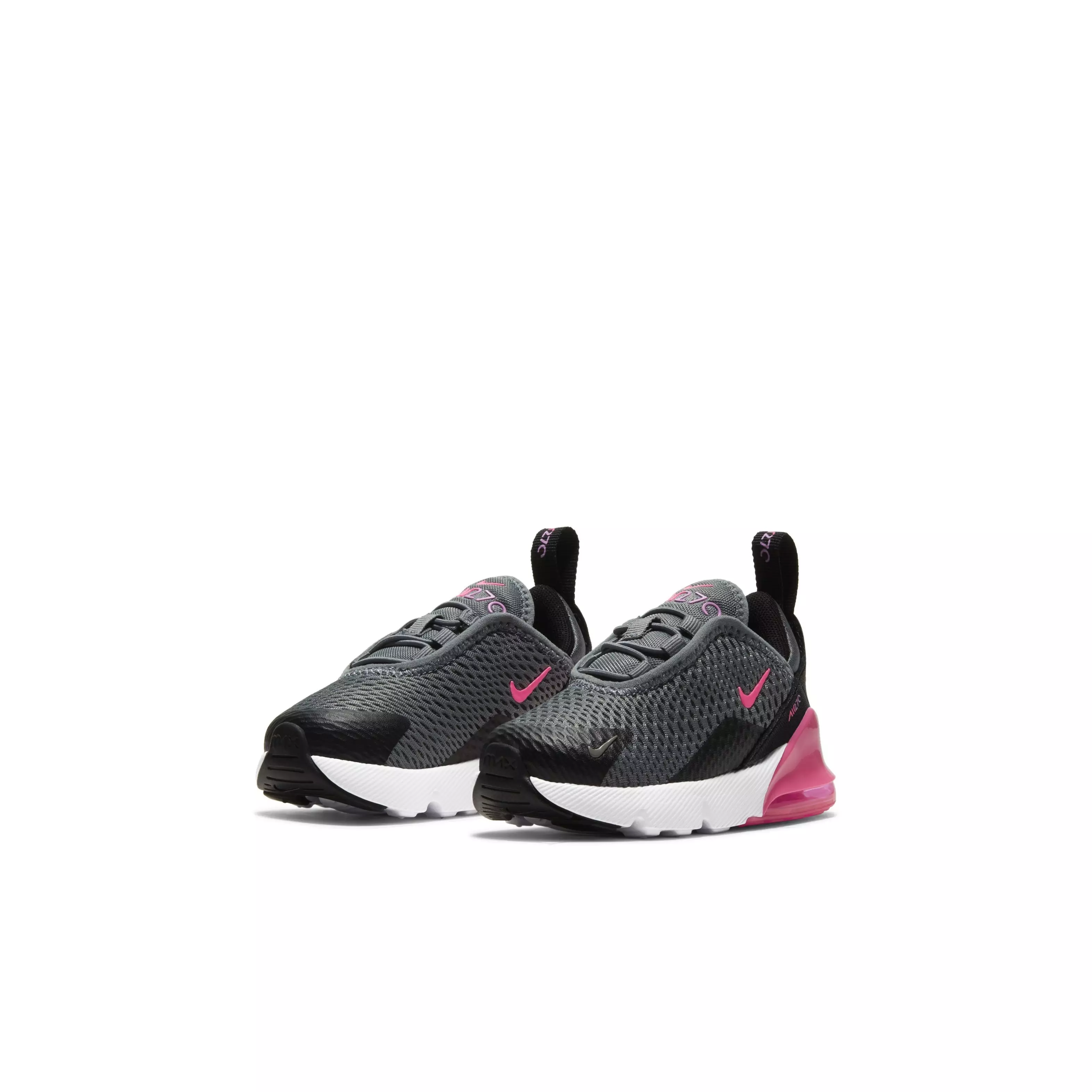 Nike Air Max 270 "Dark Grey/Pink" Toddler Girls' Shoe - GREY