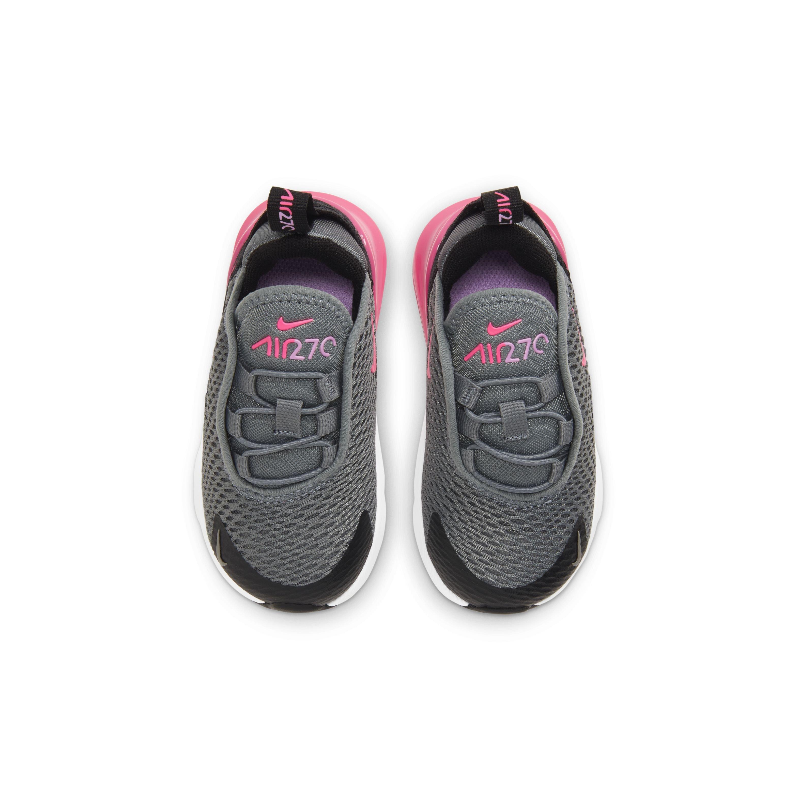 Nike Air Max 270 "Dark Grey/Pink" Toddler Girls' Shoe - GREY Thumbnail View 4