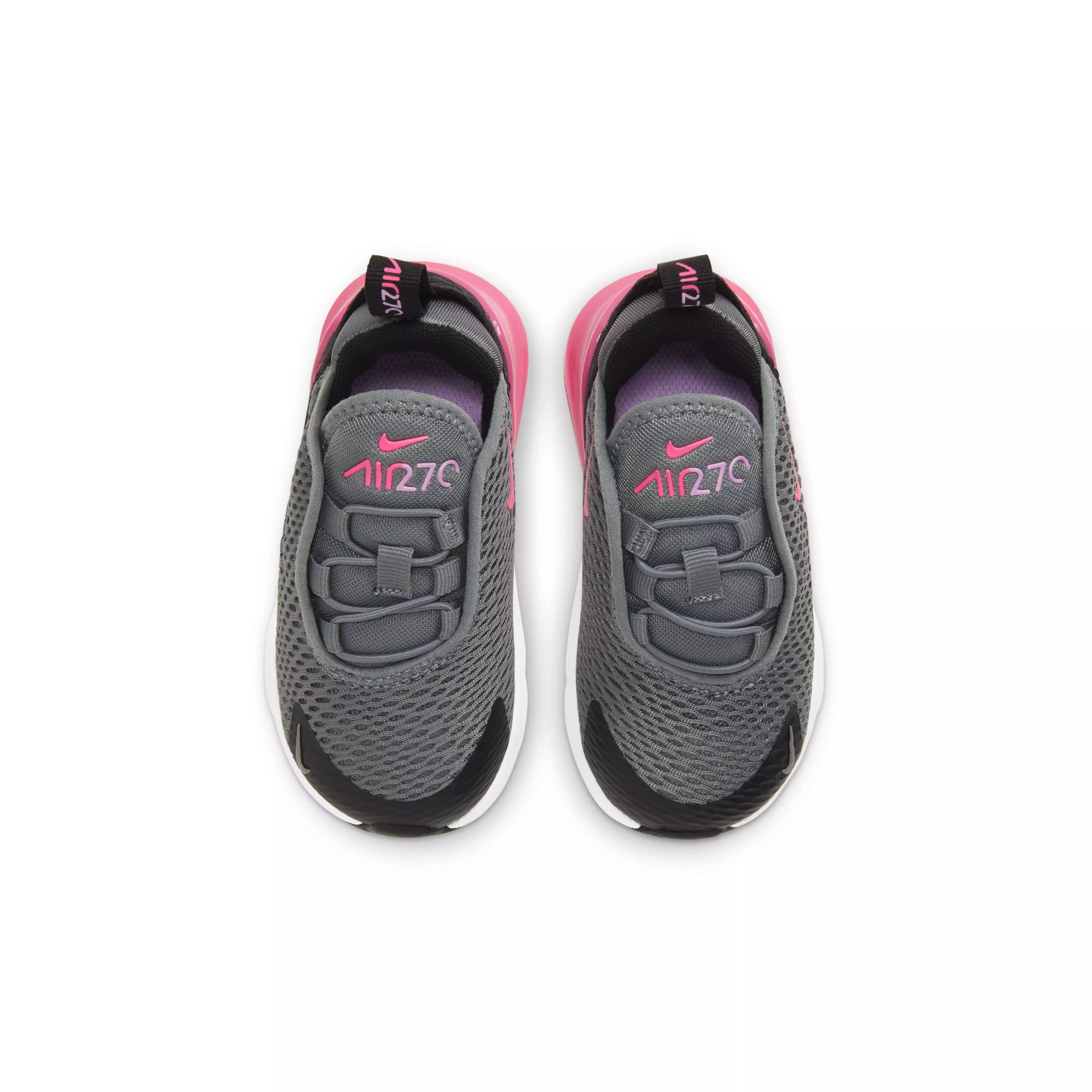 Nike Air Max 270 "Dark Grey/Pink" Toddler Girls' Shoe - GREY