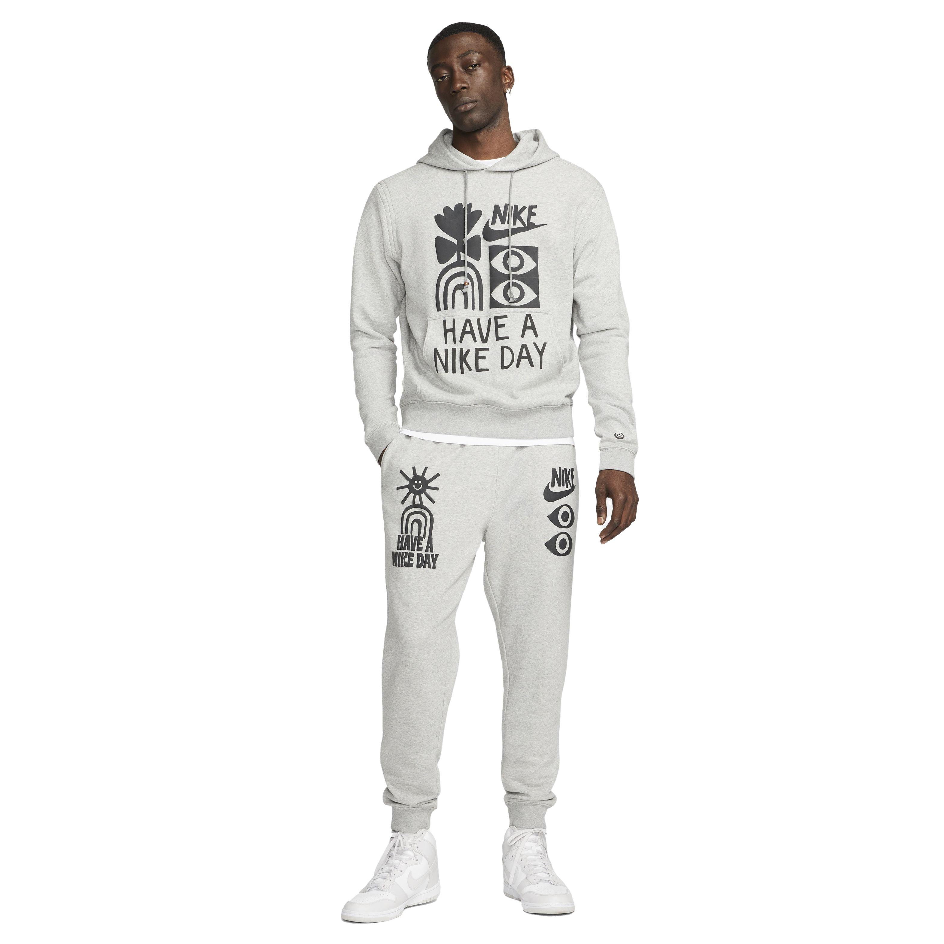 Nike Men's Sportswear HBR-S French Terry Pants - GREY Thumbnail View 7