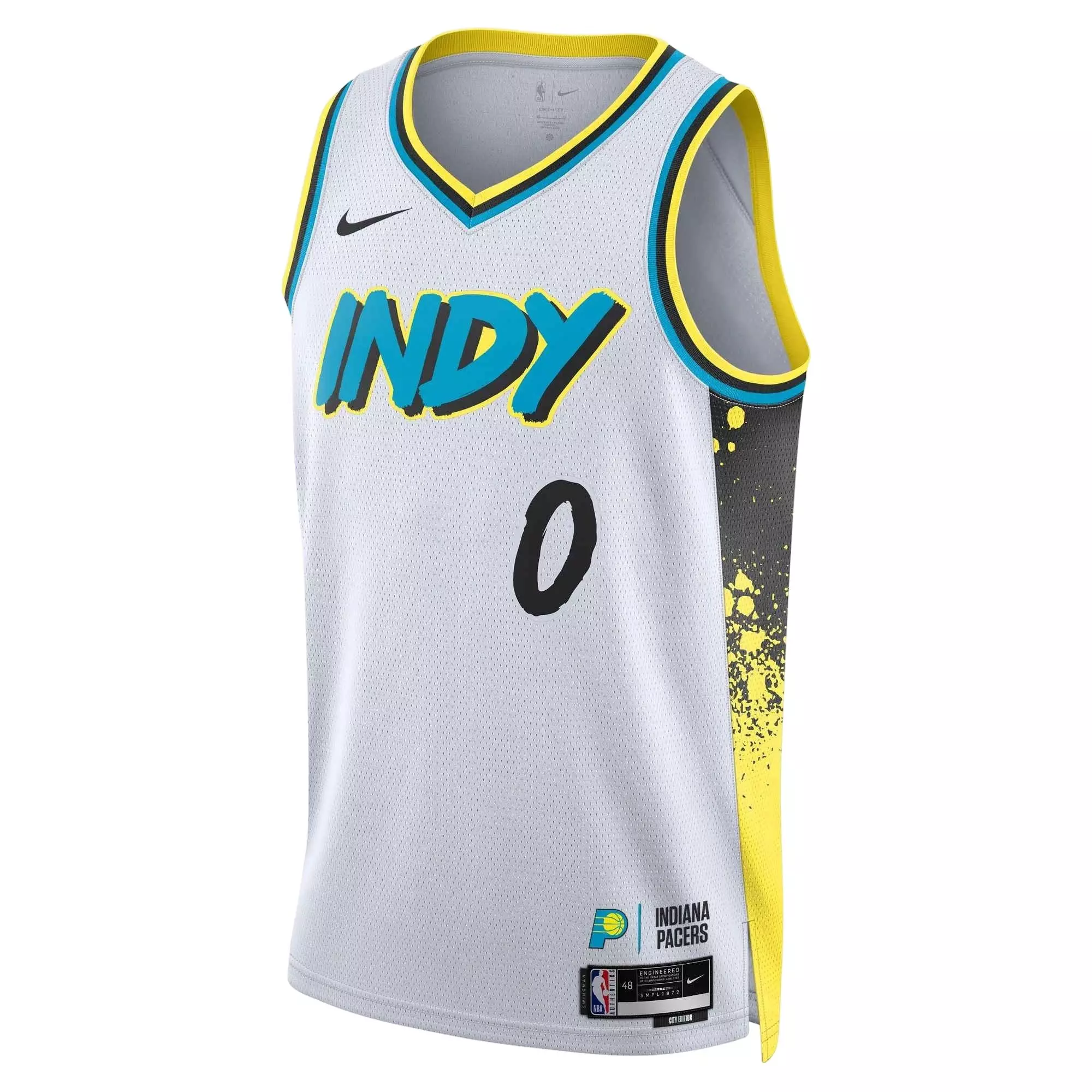 Nike Men's Dri-FIT Tyrese Haliburton Indiana Pacers 2024/25 City Edition NBA Swingman Jersey -White - WHITE