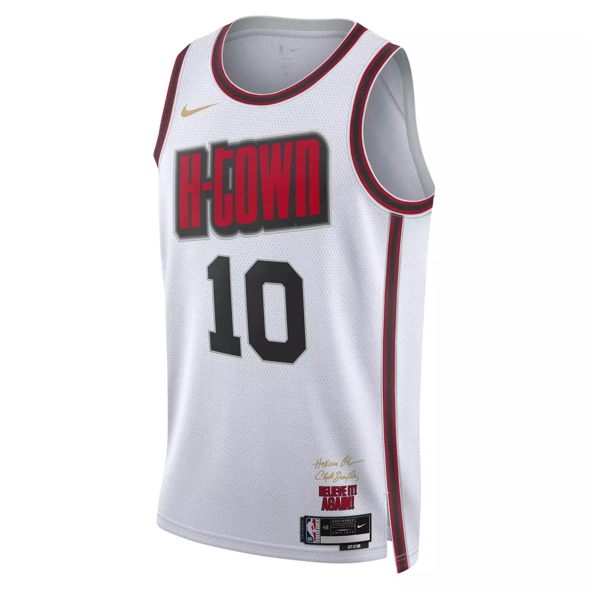 Nike Men's Dri-FIT Jabari Smith Jr. Houston Rockets 2024/25 City Edition NBA Swingman Jersey -White - WHITE