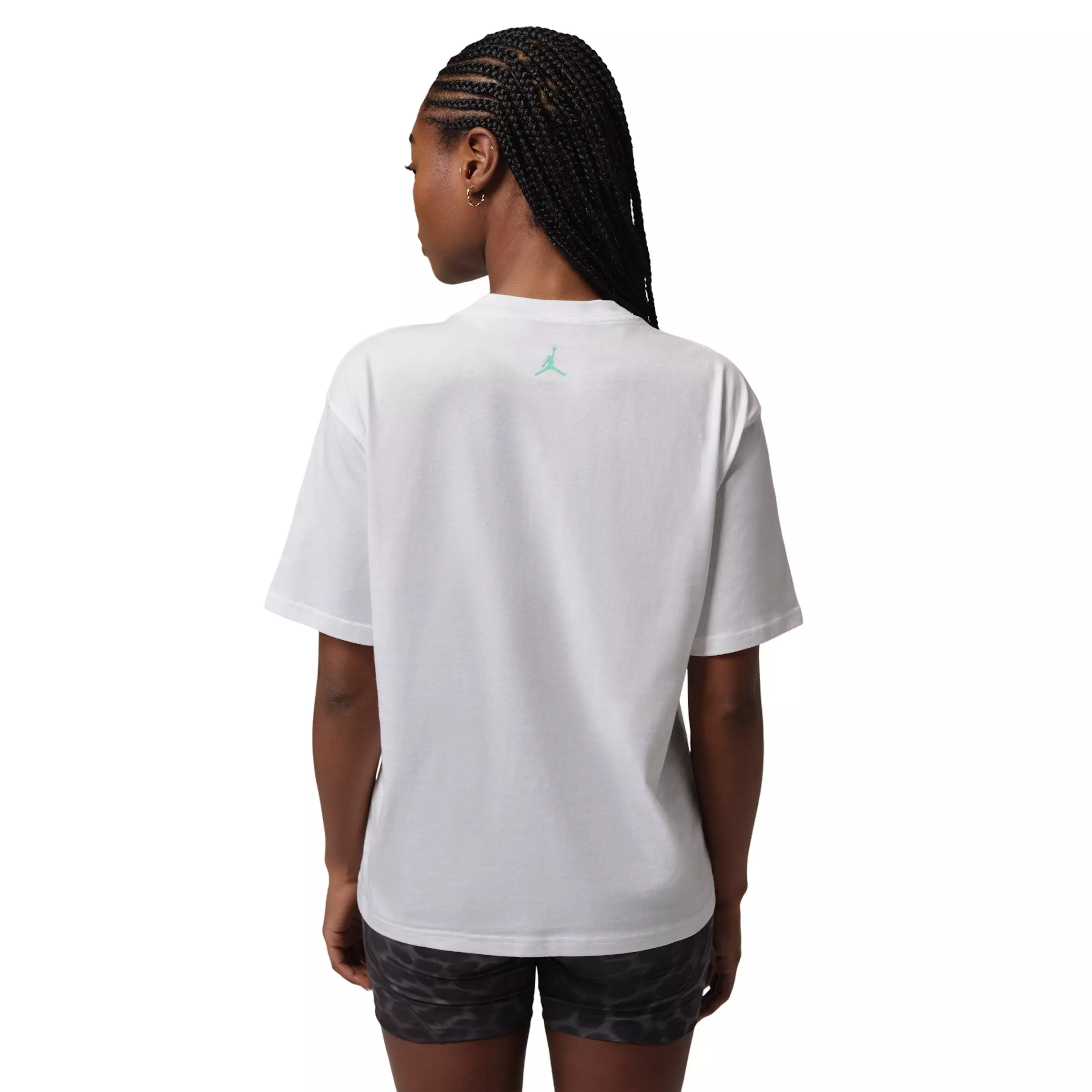 Jordan Women's Sport Heritage Dri-FIT Graphic T-Shirt - White/Green - WHITE/GREEN