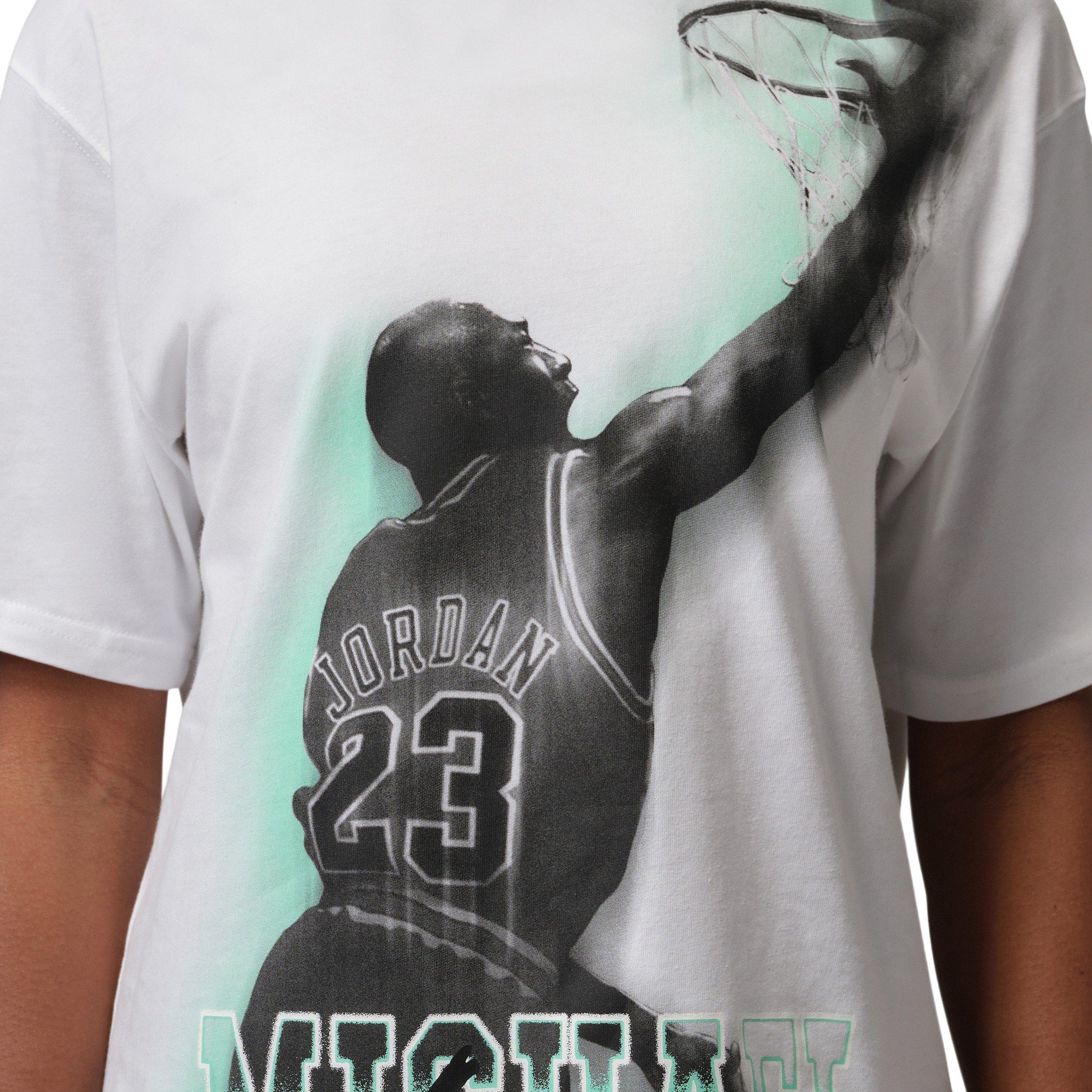 Jordan Women's Sport Heritage Dri-FIT Graphic T-Shirt - White/Green - WHITE/GREEN Thumbnail View 4