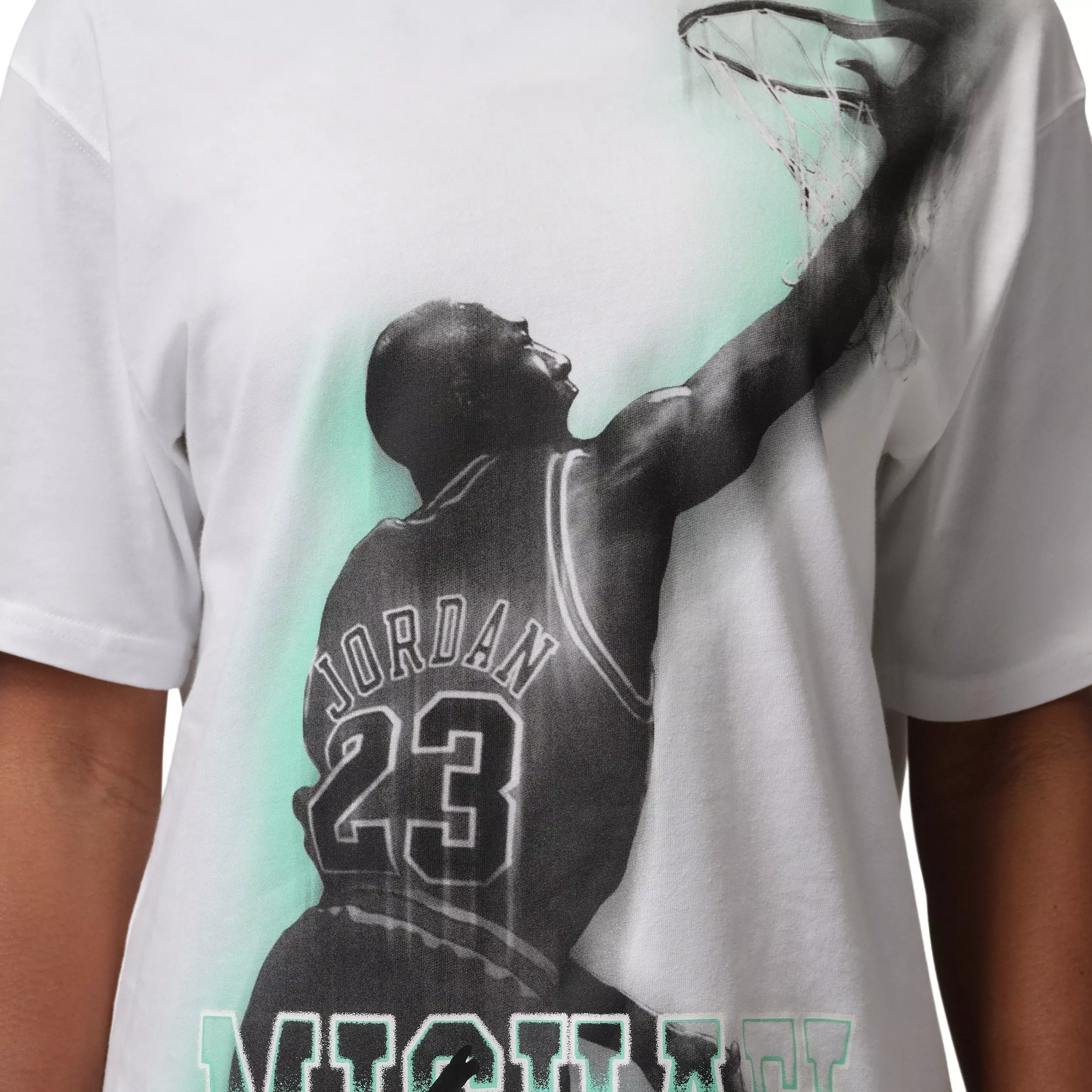 Jordan Women's Sport Heritage Dri-FIT Graphic T-Shirt - White/Green - WHITE/GREEN