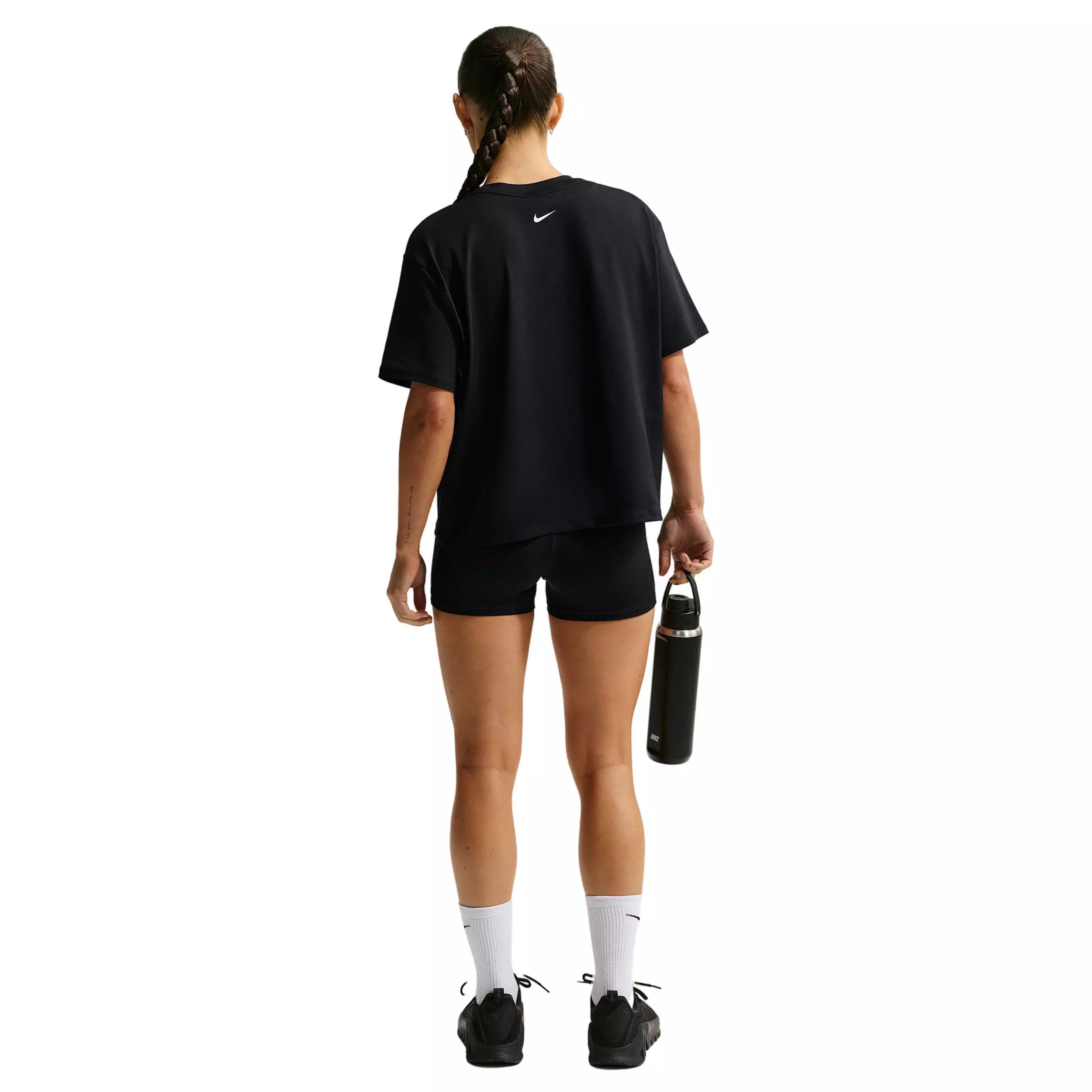 Nike Women's Pro 365 SS Loose T-Shirt - BLACK/WHITE
