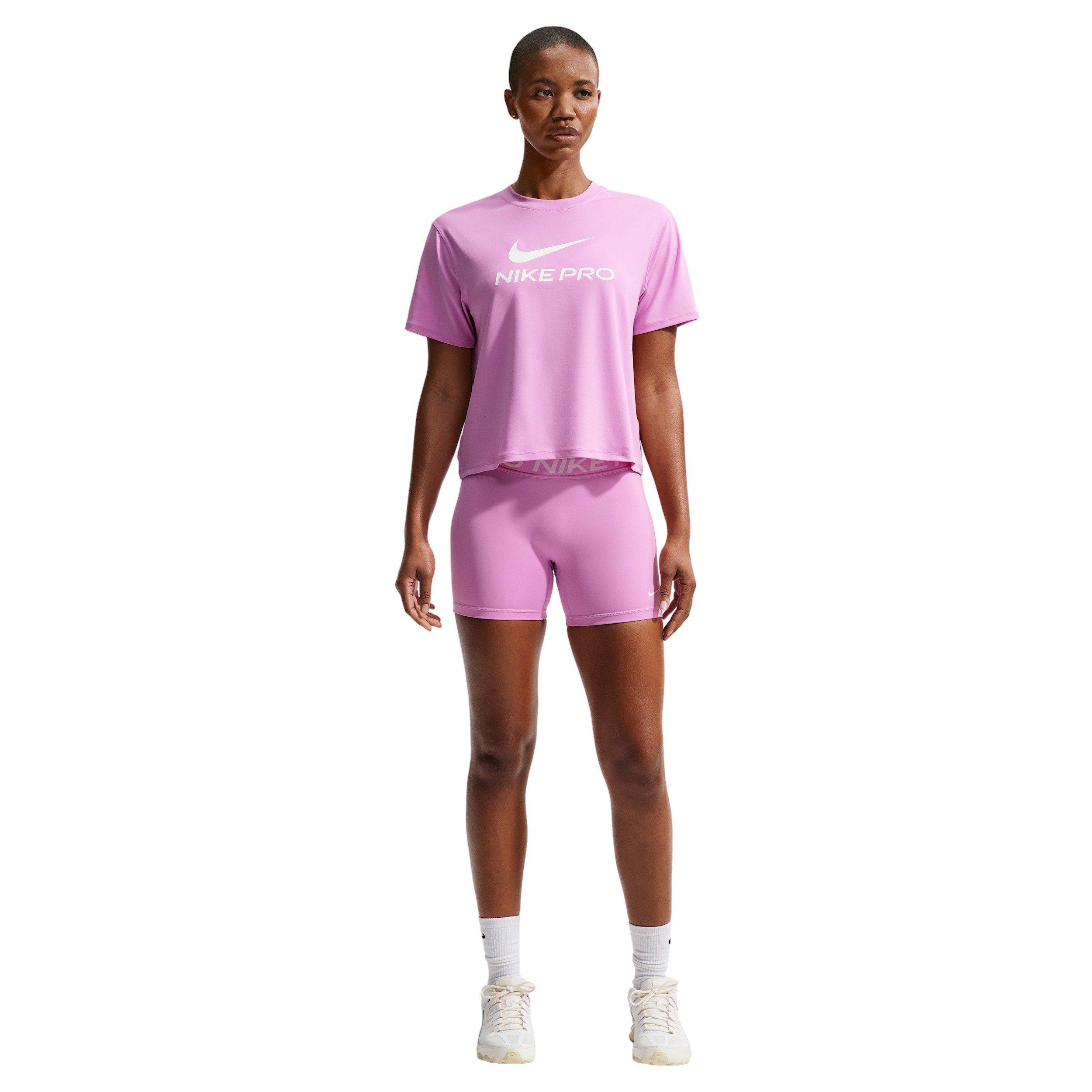 Nike Women's Pro 365 SS Loose T-Shirt - MAGENTA Thumbnail View 1