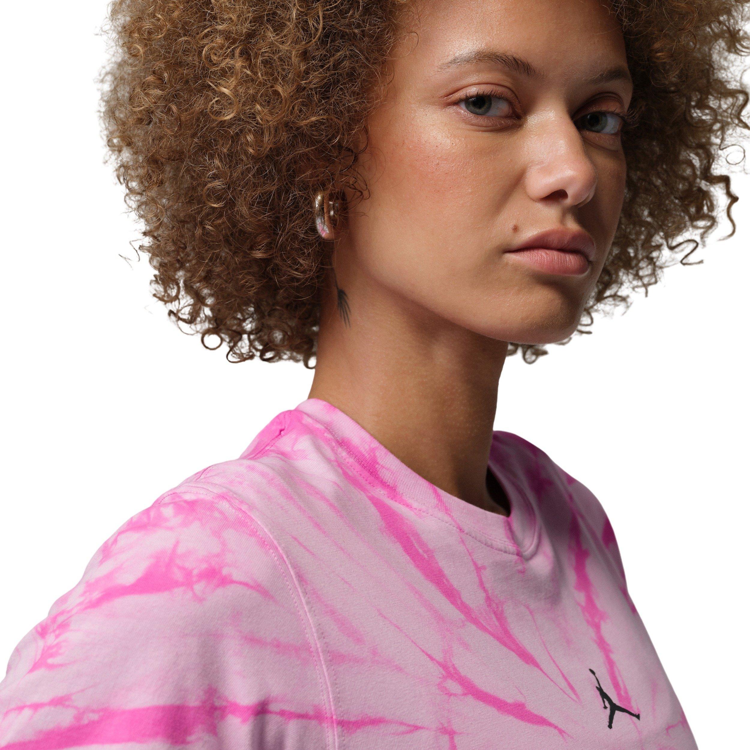 Jordan Women's Brooklyn Graphic AOP Tee - PINK/BLACK Thumbnail View 3